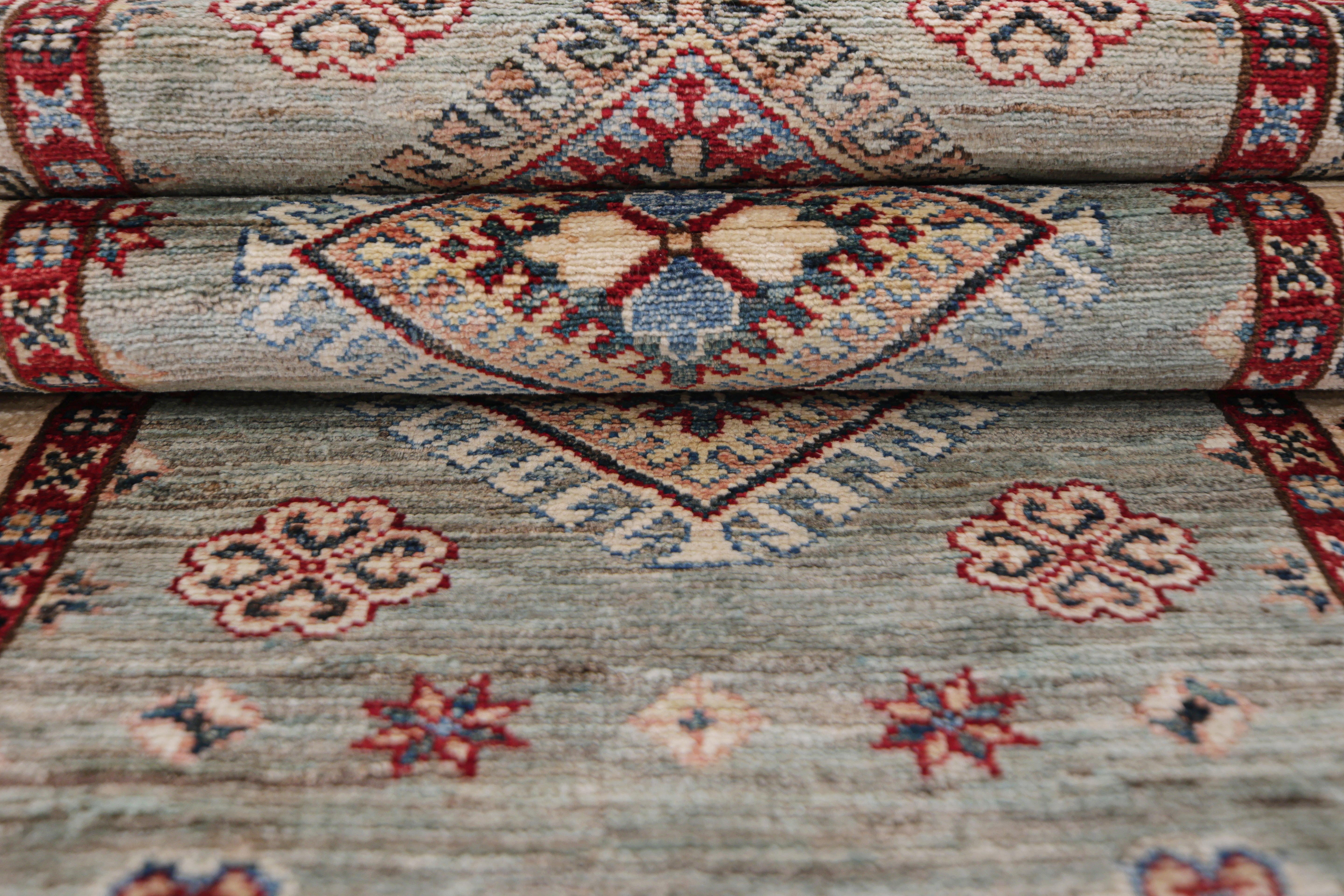 Supreme Kazak Green Rug PC 57528 - 2.48m X 0.78m