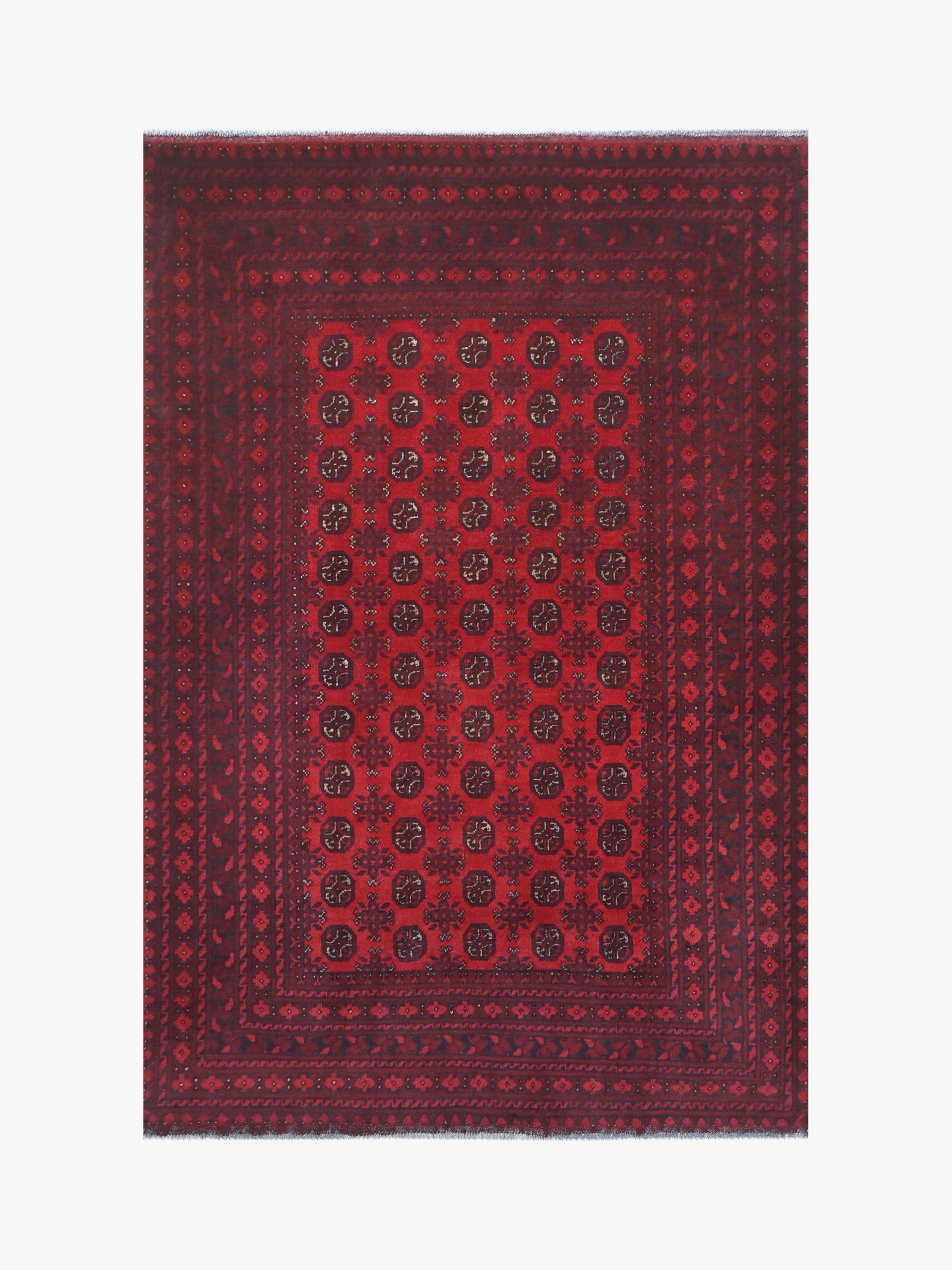 Red Afghan Red Rug PC 57762 - 2.63m X 1.62m