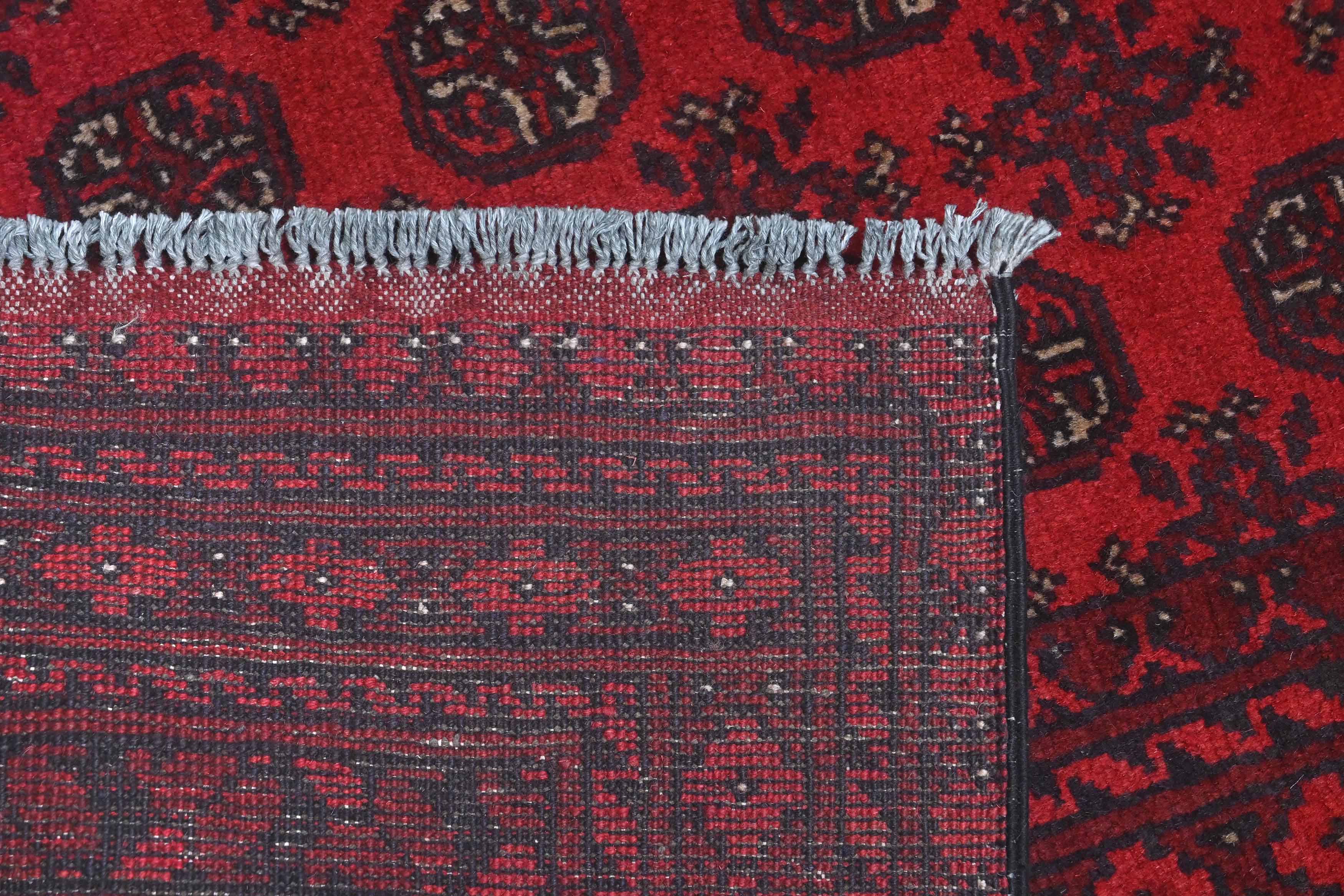 Red Afghan Red Rug PC 57762 - 2.63m X 1.62m