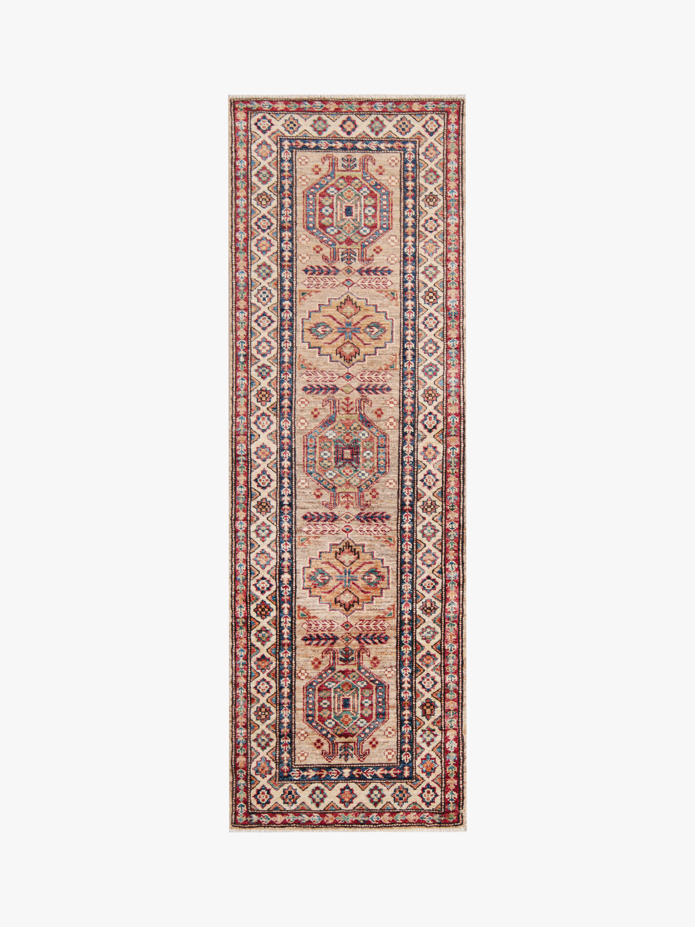 Supreme Kazak Beige Rug PC 57531 - 1.90m X 0.60m
