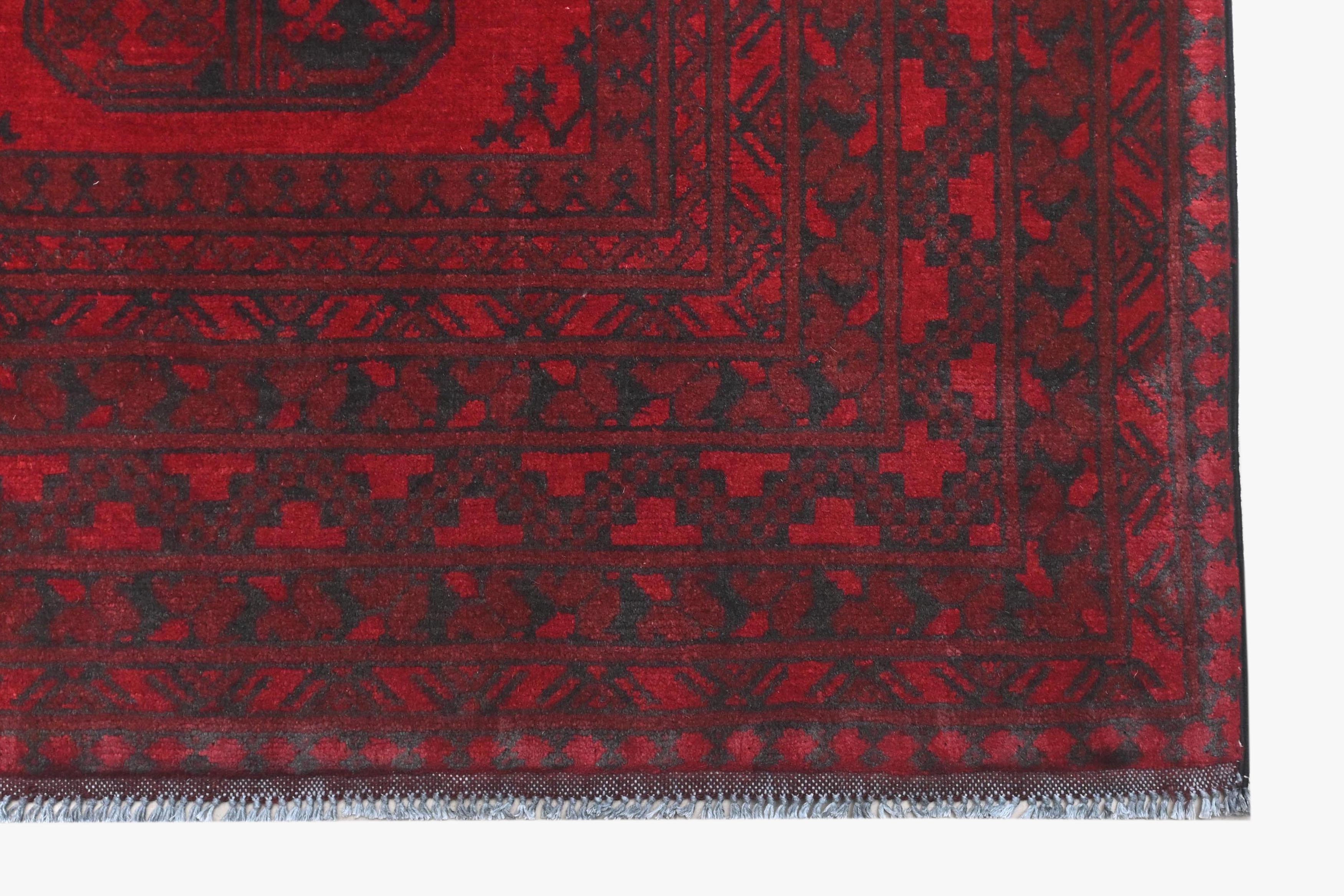 Red Afghan Red Rug PC 57759 - 2.33m X 1.61m
