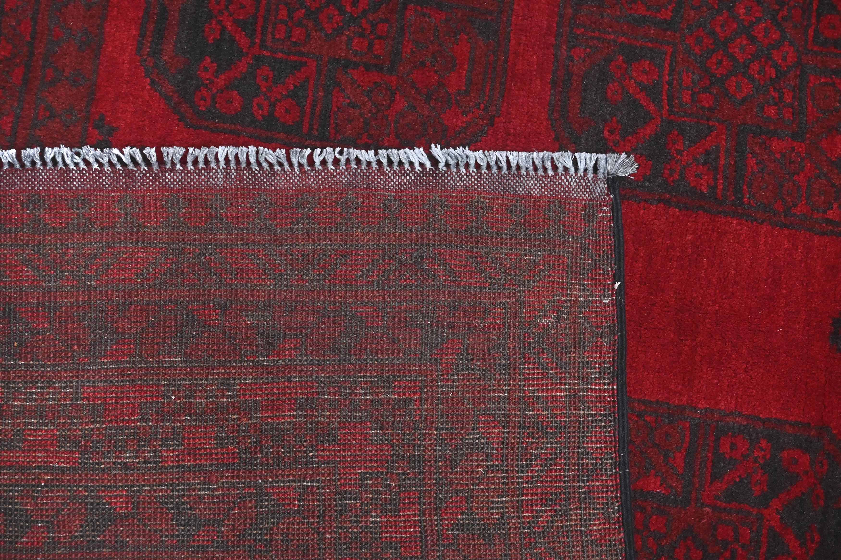 Red Afghan Red Rug PC 57759 - 2.33m X 1.61m
