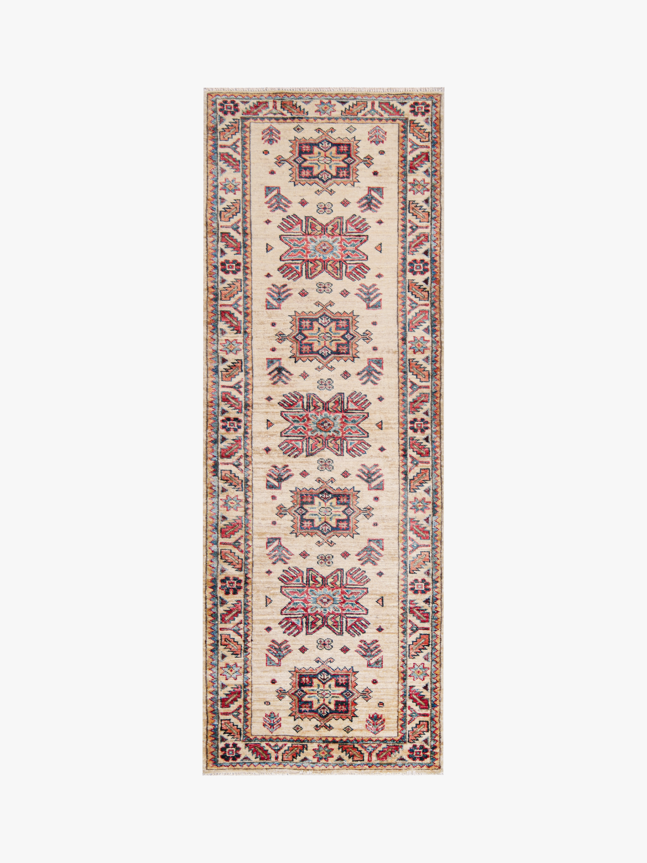 Supreme Kazak Ivory Rug PC 57533 - 1.85m X 0.64m
