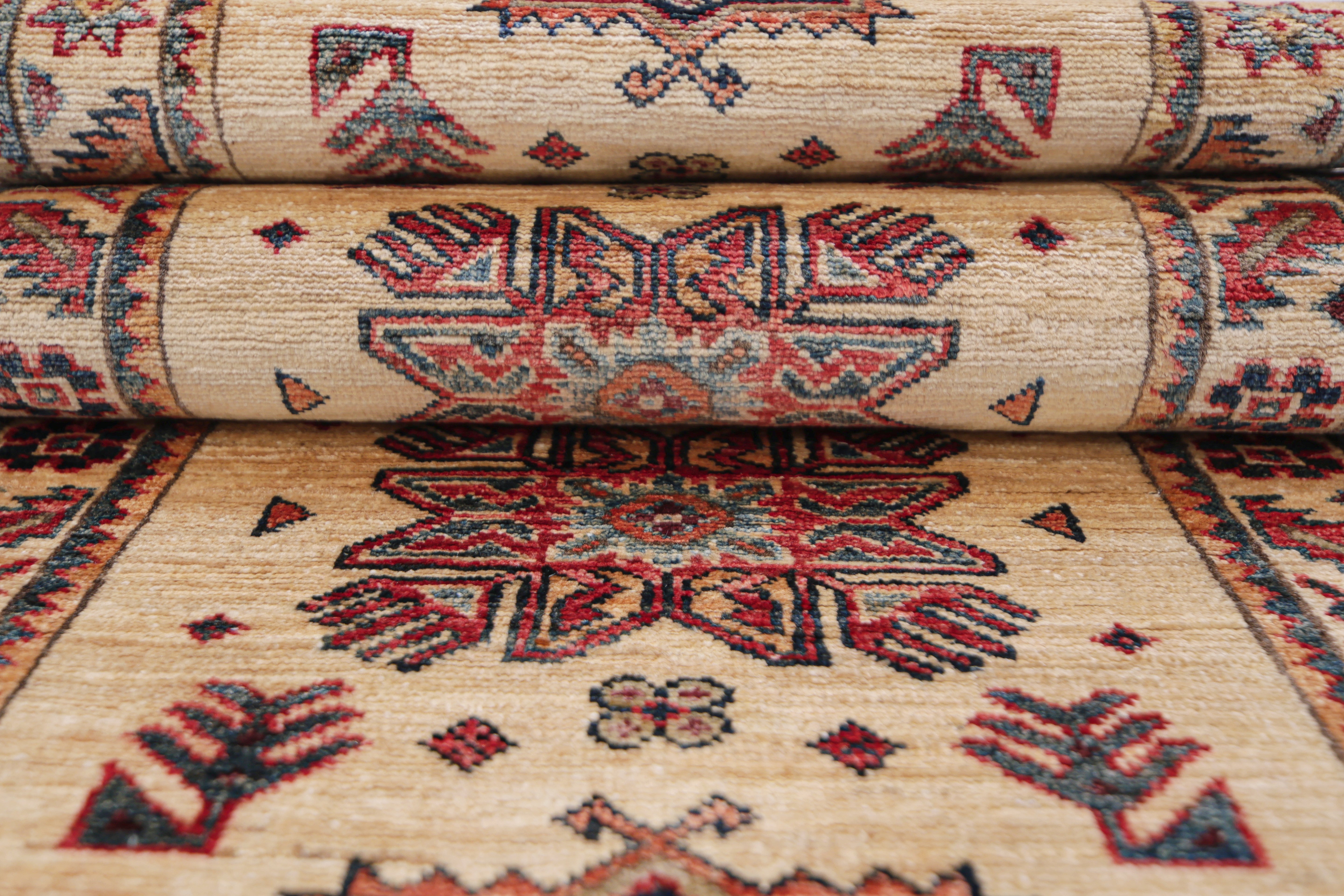 Supreme Kazak Ivory Rug PC 57533 - 1.85m X 0.64m
