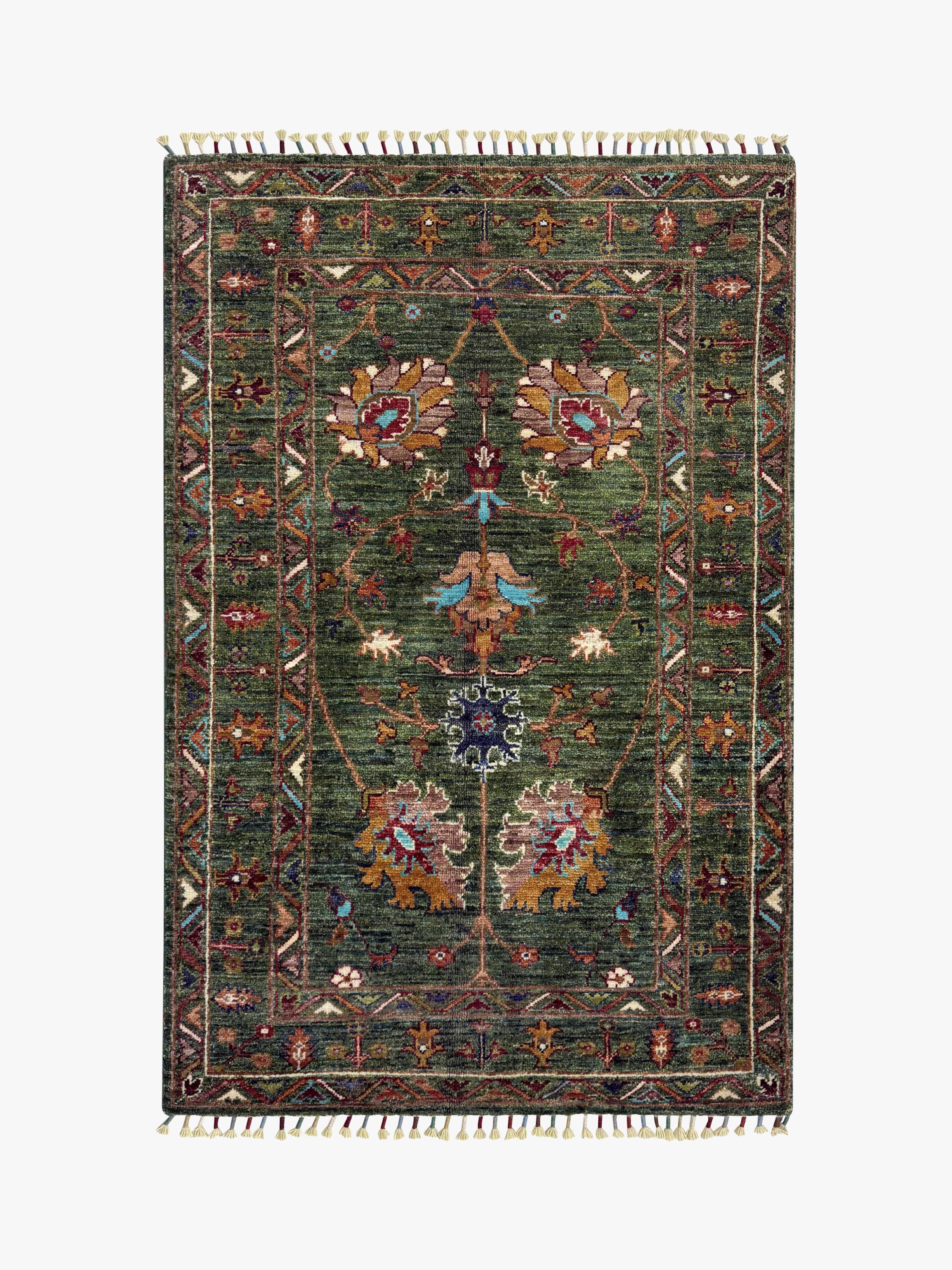 Sultani Green Rug PC 57417 - 1.30m X 0.80m