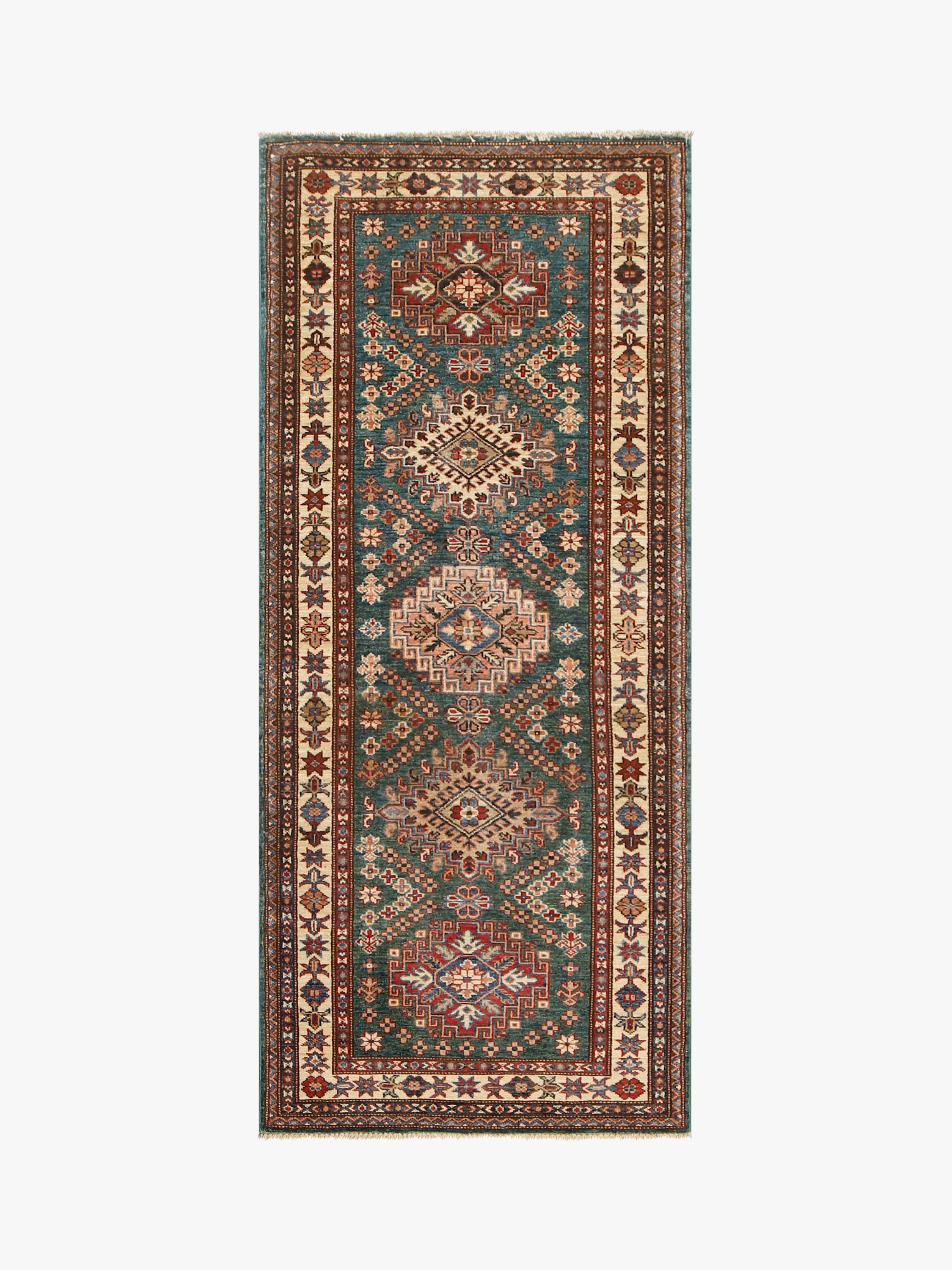 Supreme Kazak Green Rug PC 54300 - 1.80m X 0.74m