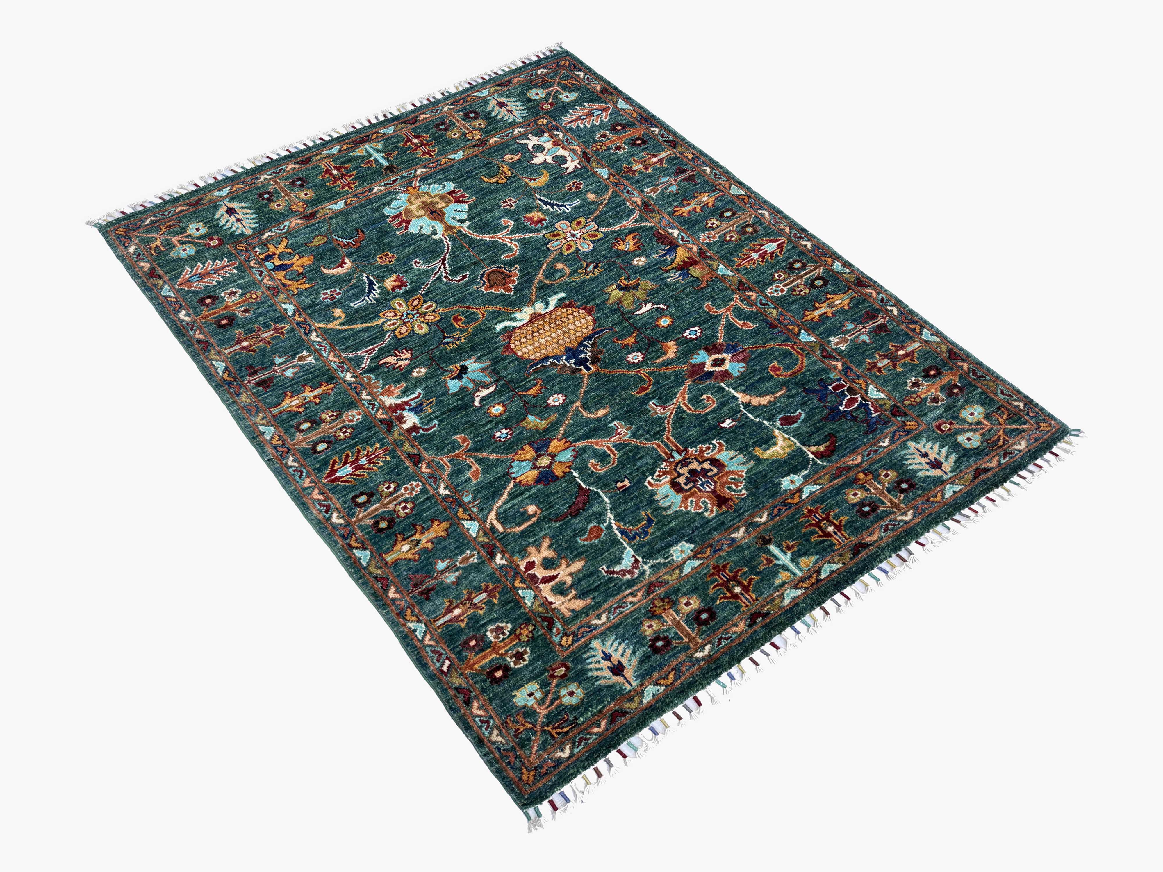 Sultani Green Rug PC 57418 - 1.41m X 1.08m