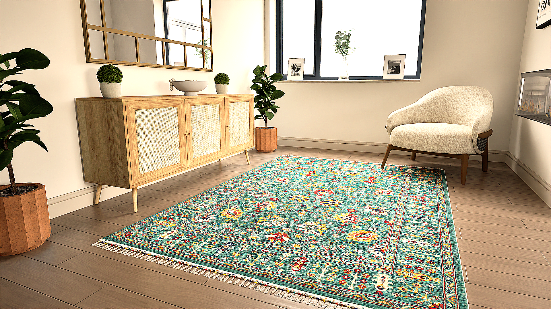 Amiri Sultani Green Rug