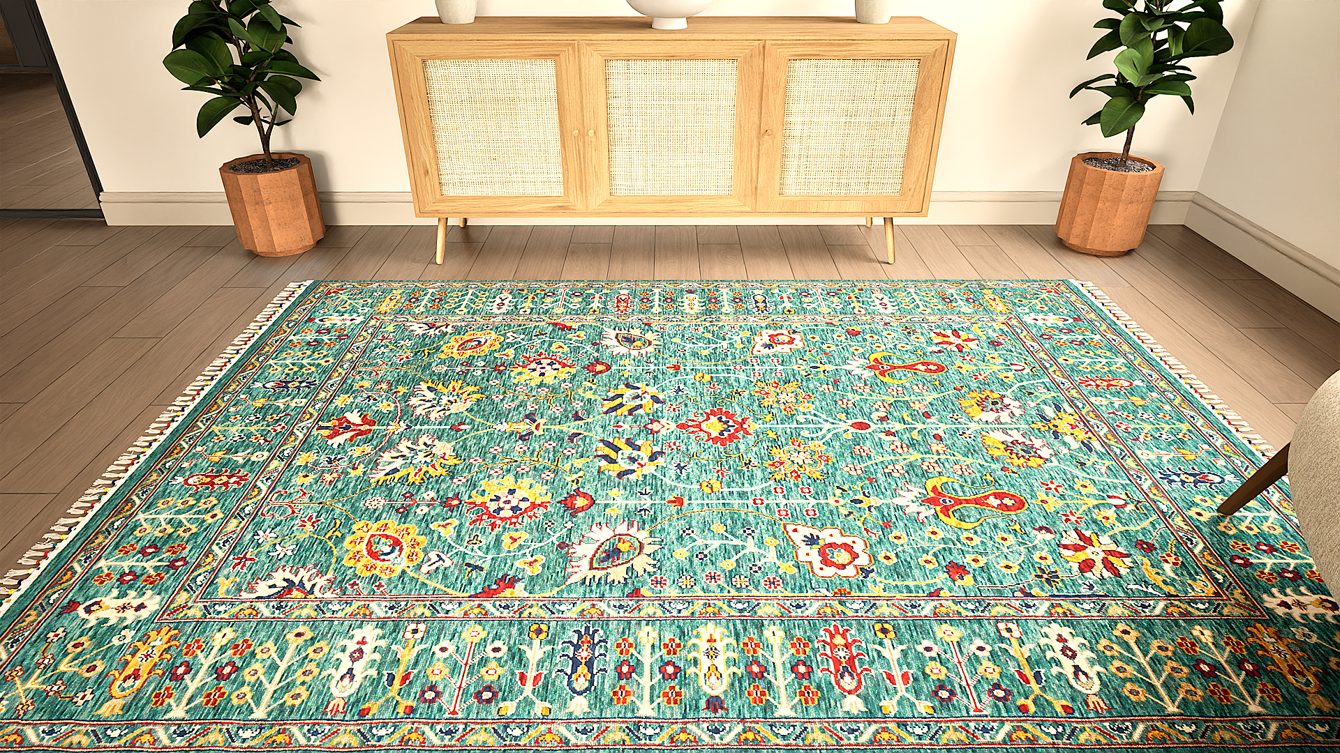 Amiri Sultani Green Rug