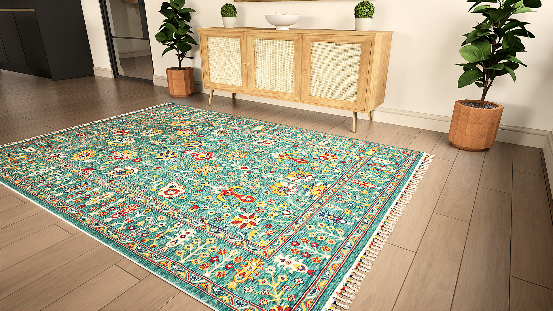 Amiri Sultani Green Rug