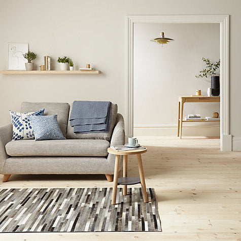 Cow Hide Stripe Grey Rug