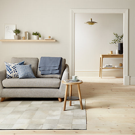 Cow Hide Tile White Rug