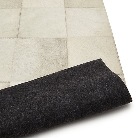 Cow Hide Tile White Rug