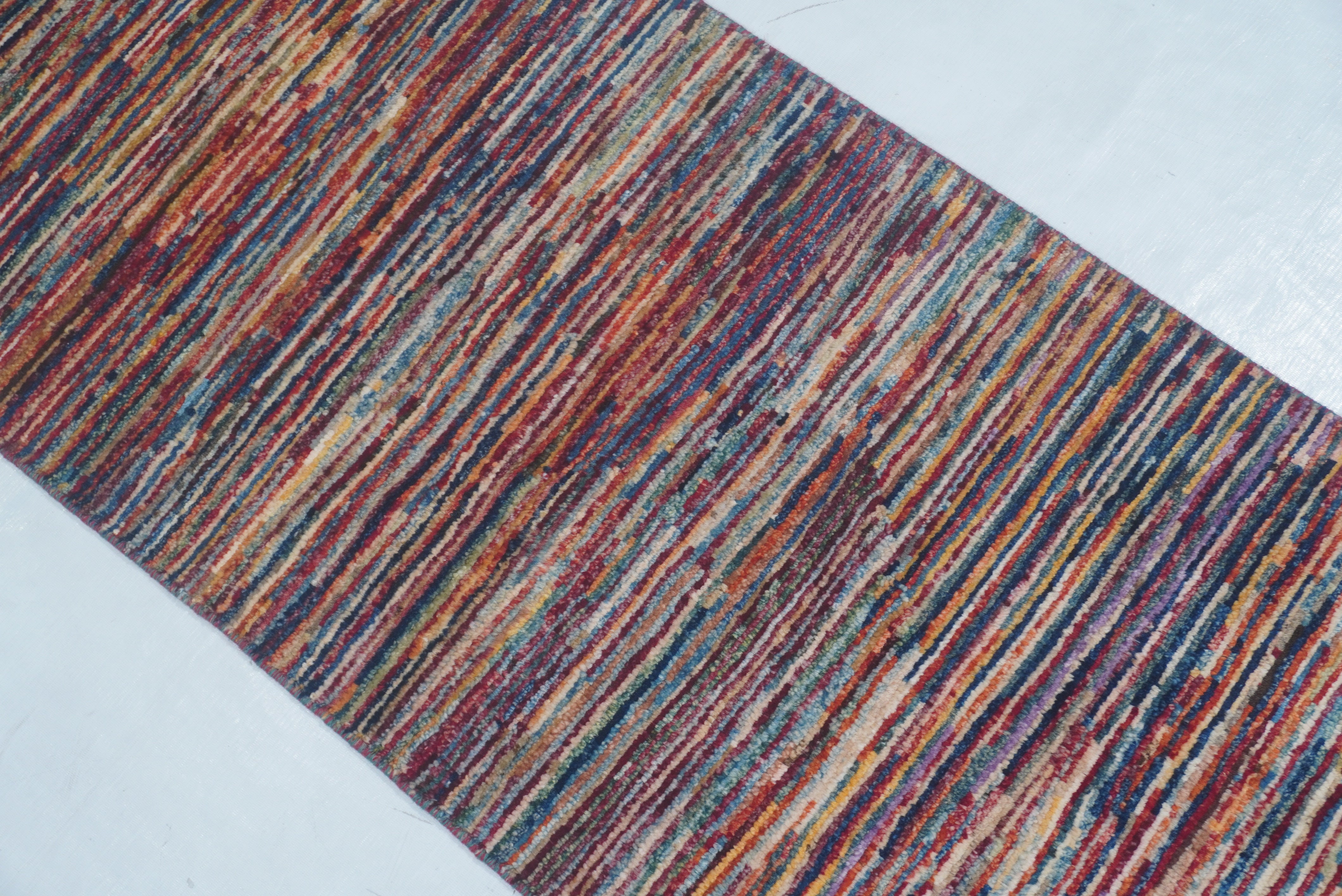 Stripe Gabbeh Multi Rug PC 55831 - 1.96m X 0.58m