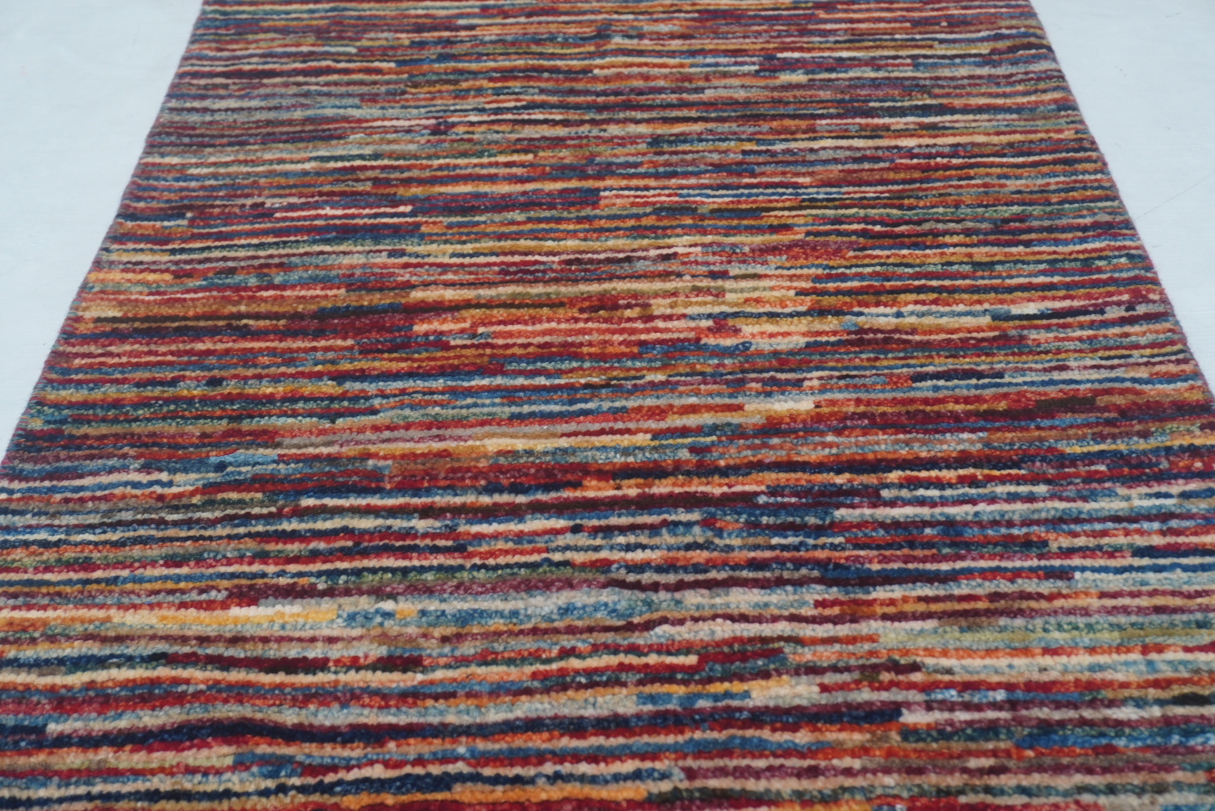 Stripe Gabbeh Multi Rug PC 55831 - 1.96m X 0.58m