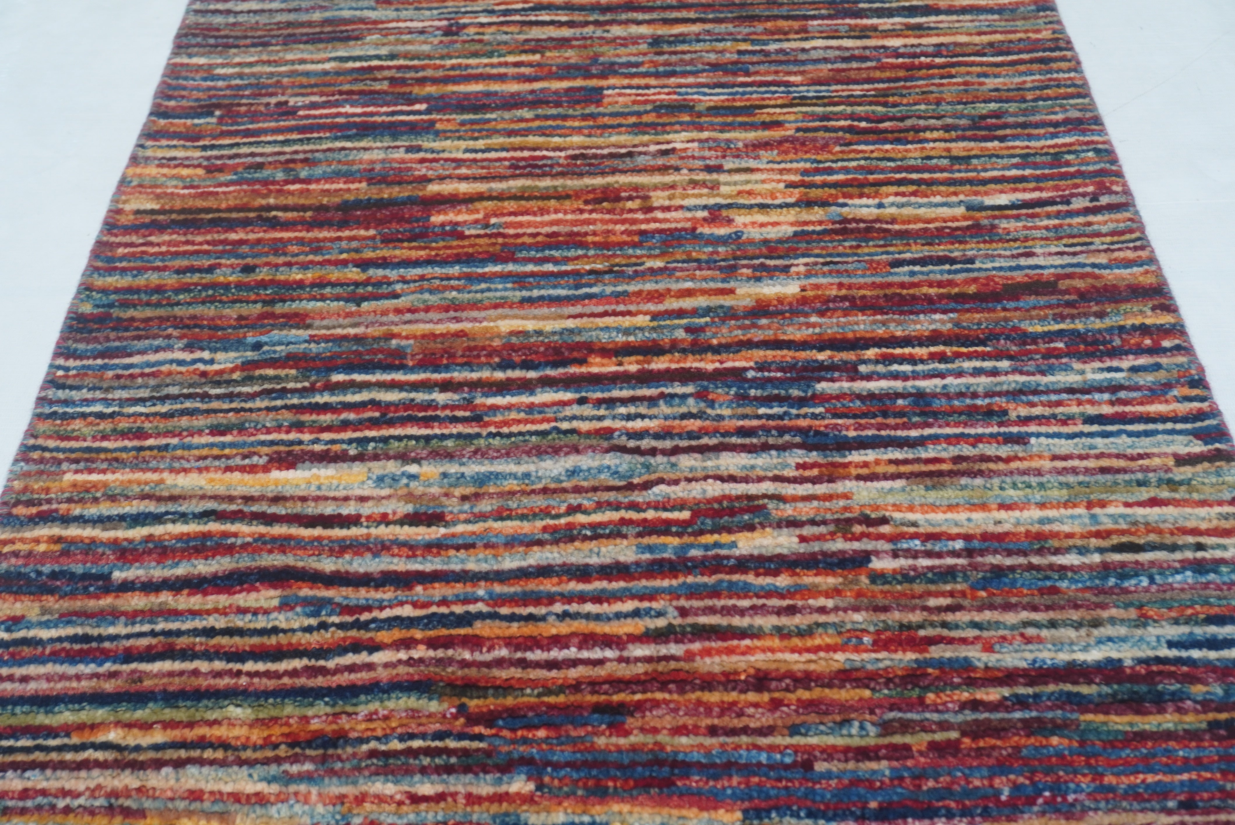 Stripe Gabbeh Multi Rug PC 55831 - 1.96m X 0.58m