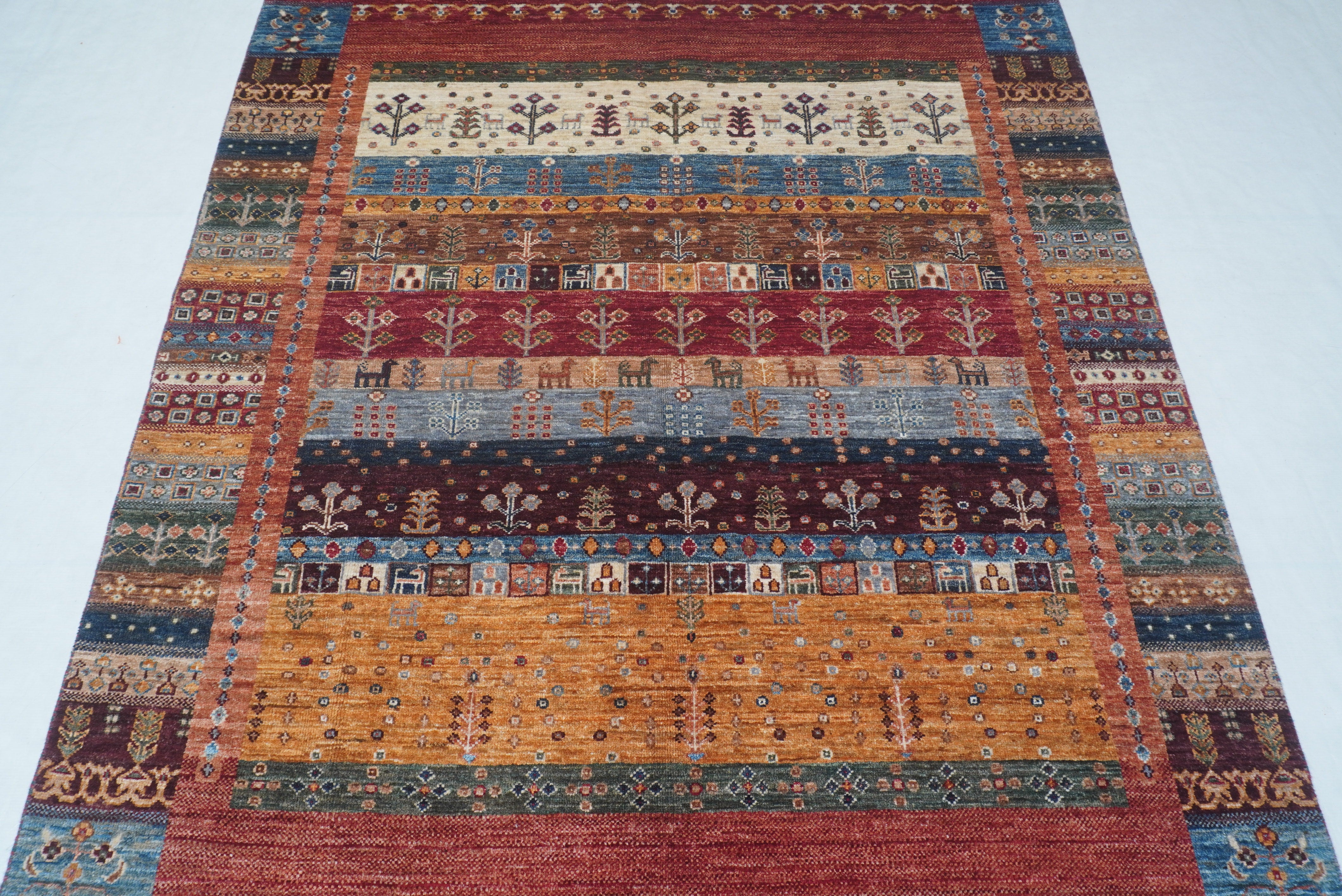 Loribaft Red Rug PC 55837 - 2.09m X 1.54m