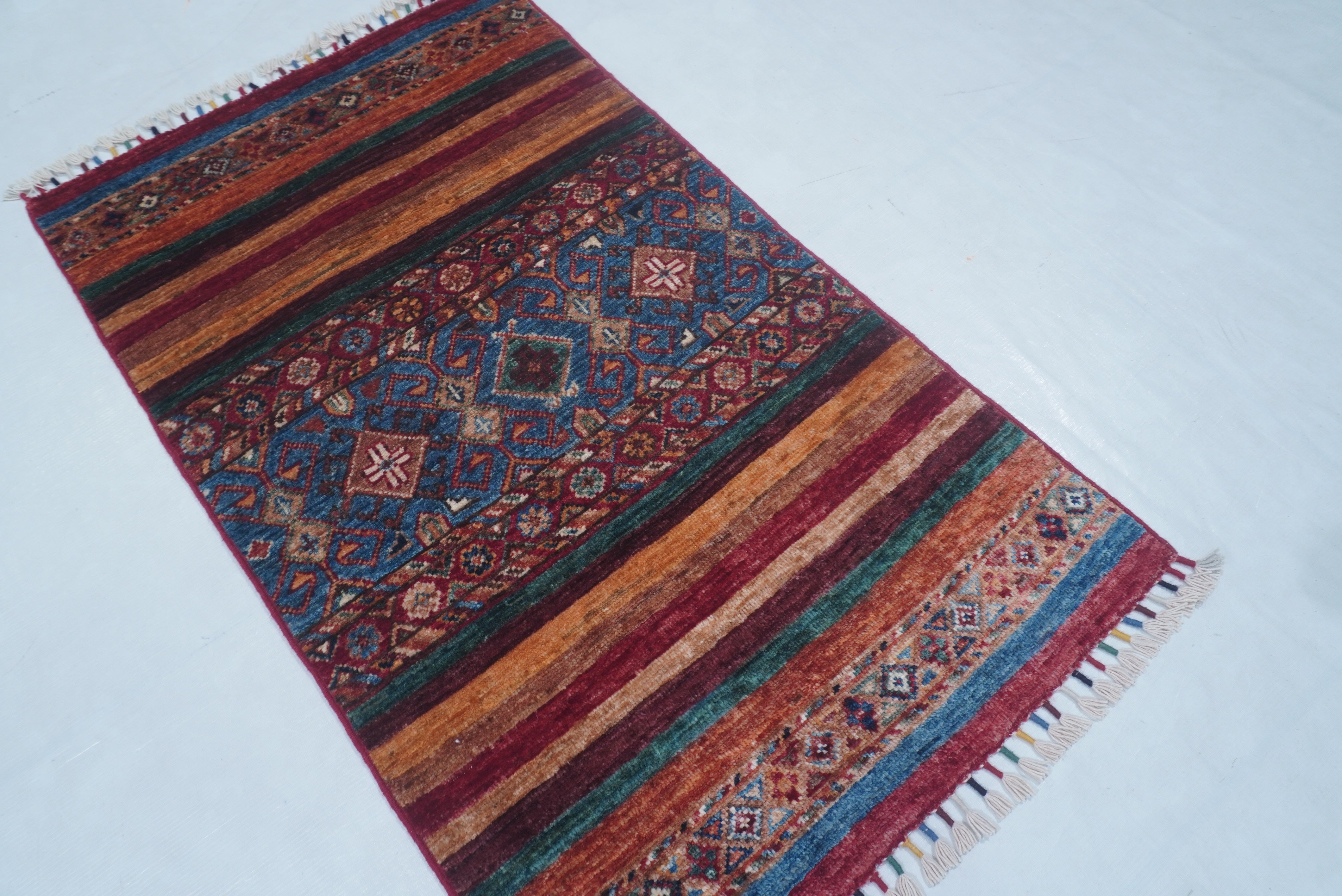 Khurjeen Red Rug PC 55883 - 1.04m X 0.60m