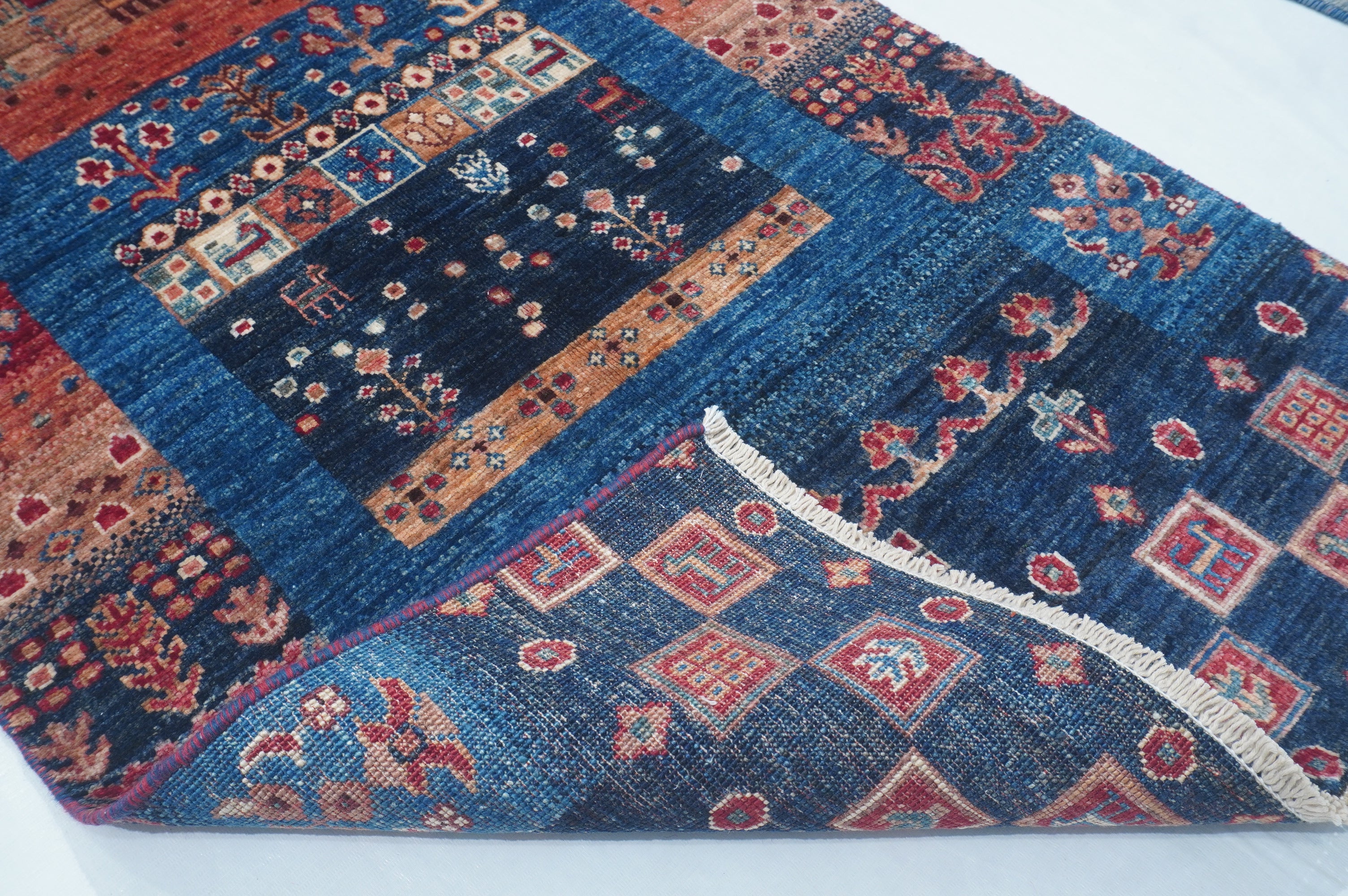 Loribaft Blue Rug PC 53107 - 2.08m X 0.76m