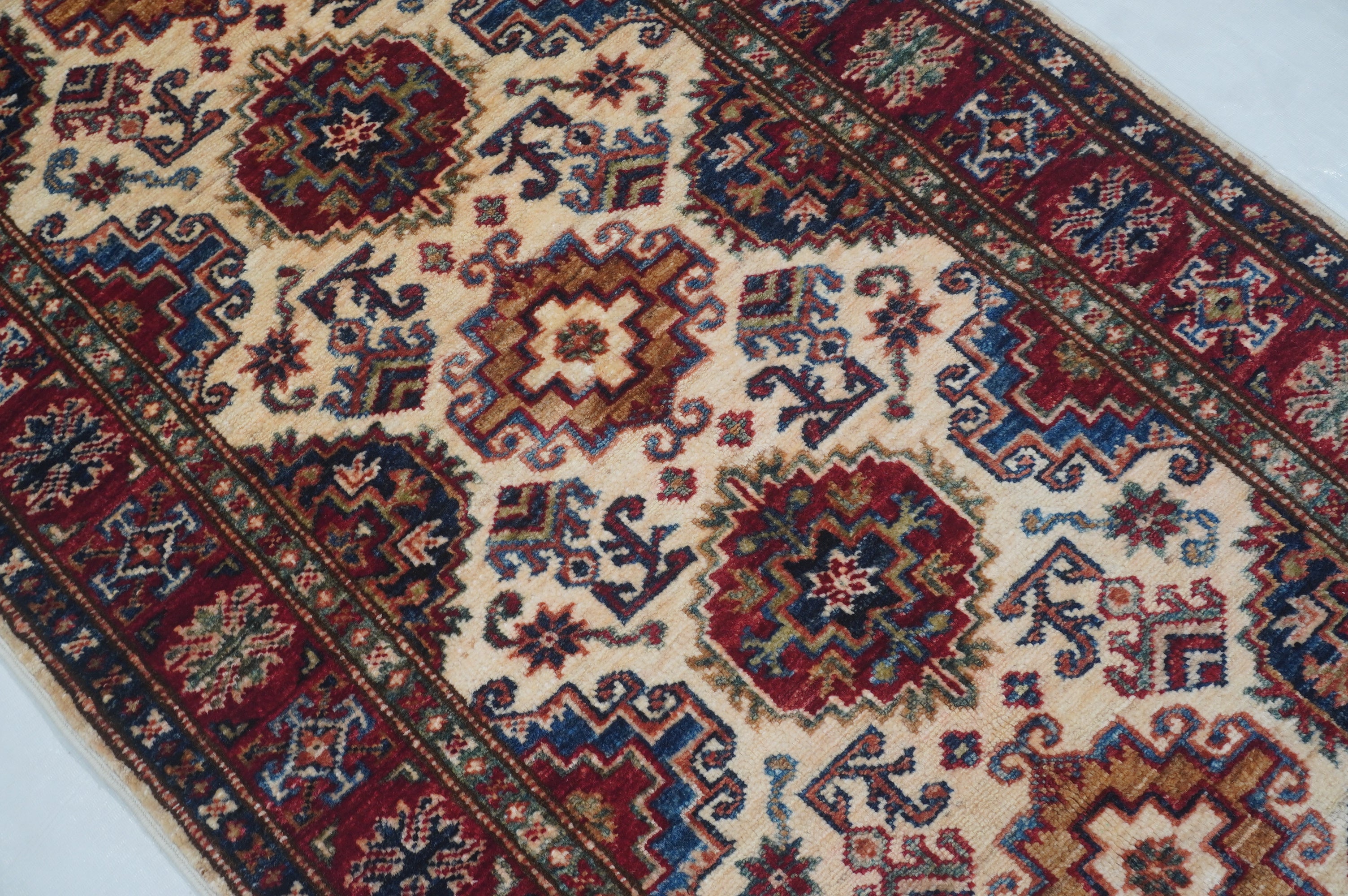 Supreme Kazak Beige Rug PC 53121 - 2.20m X 0.74m