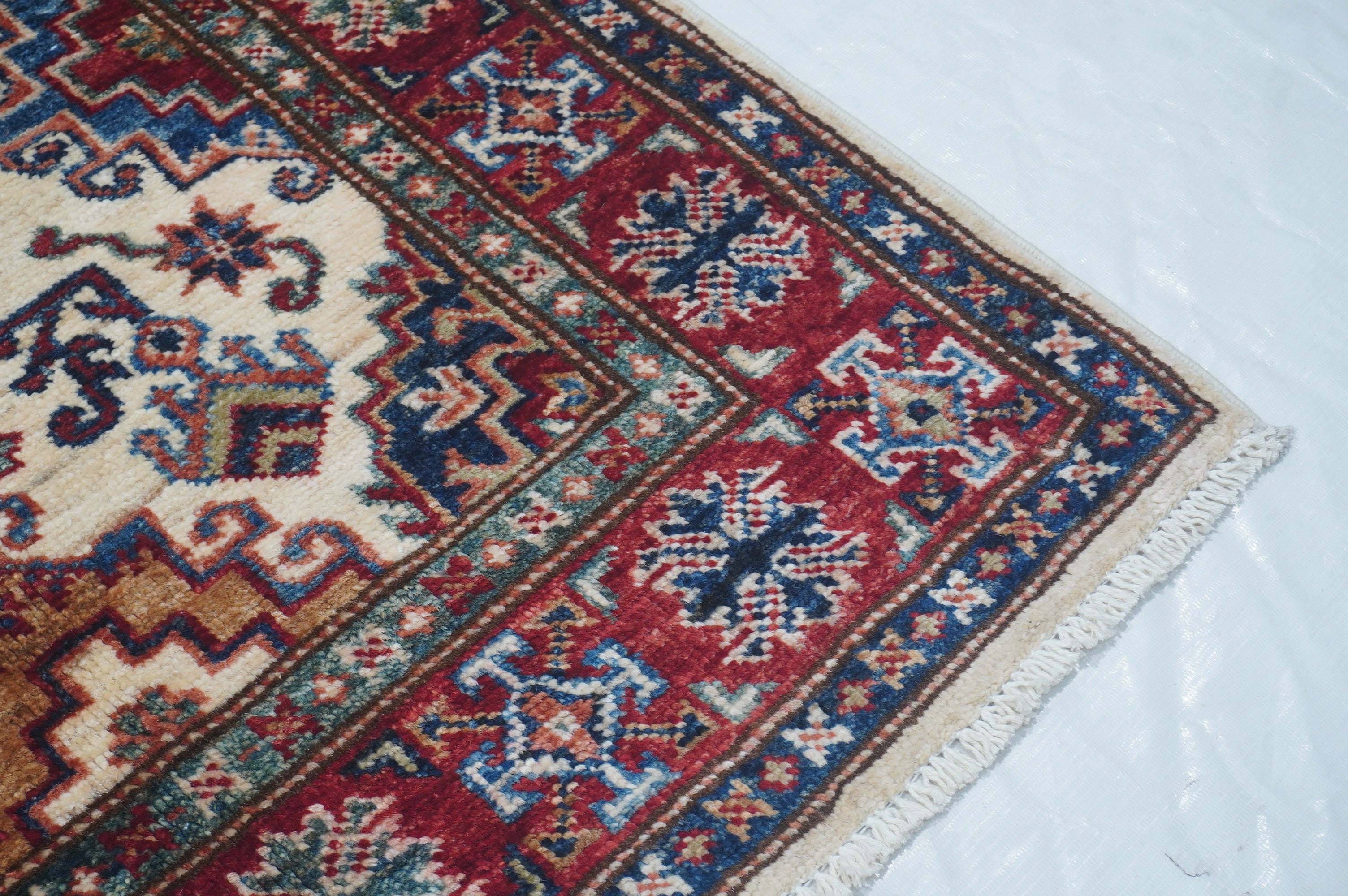 Supreme Kazak Beige Rug PC 53121 - 2.20m X 0.74m