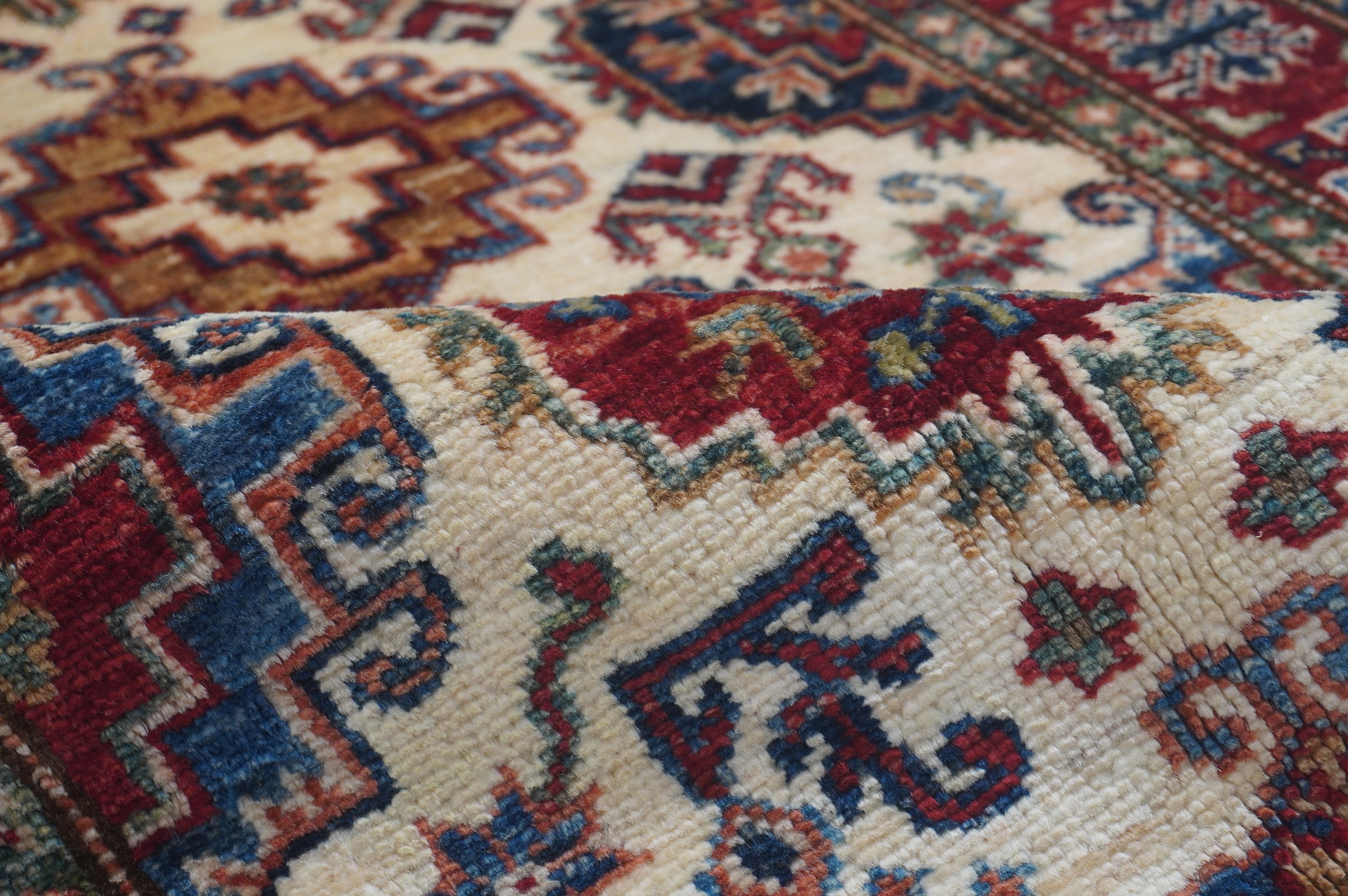 Supreme Kazak Beige Rug PC 53121 - 2.20m X 0.74m