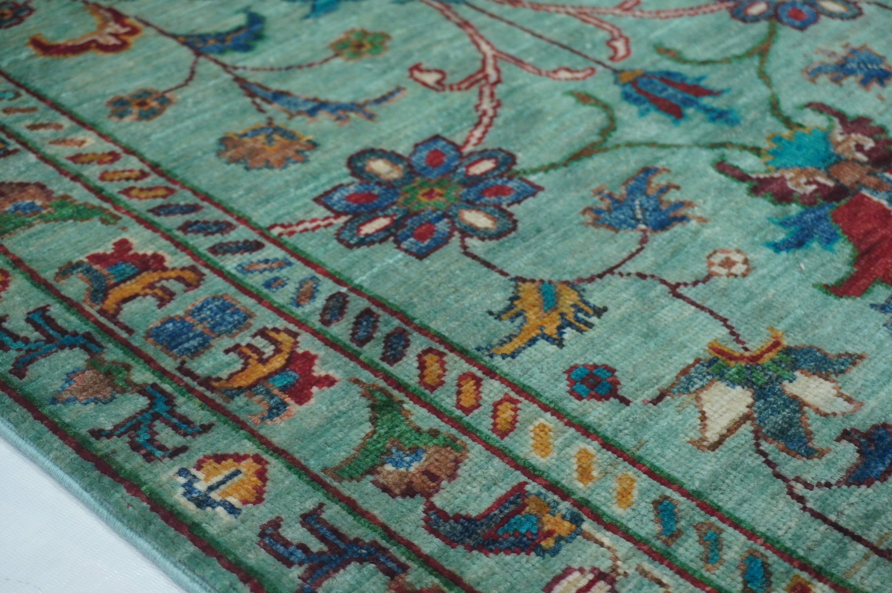 Sultani Green Rug PC 53307 - 1.27m X 0.83m