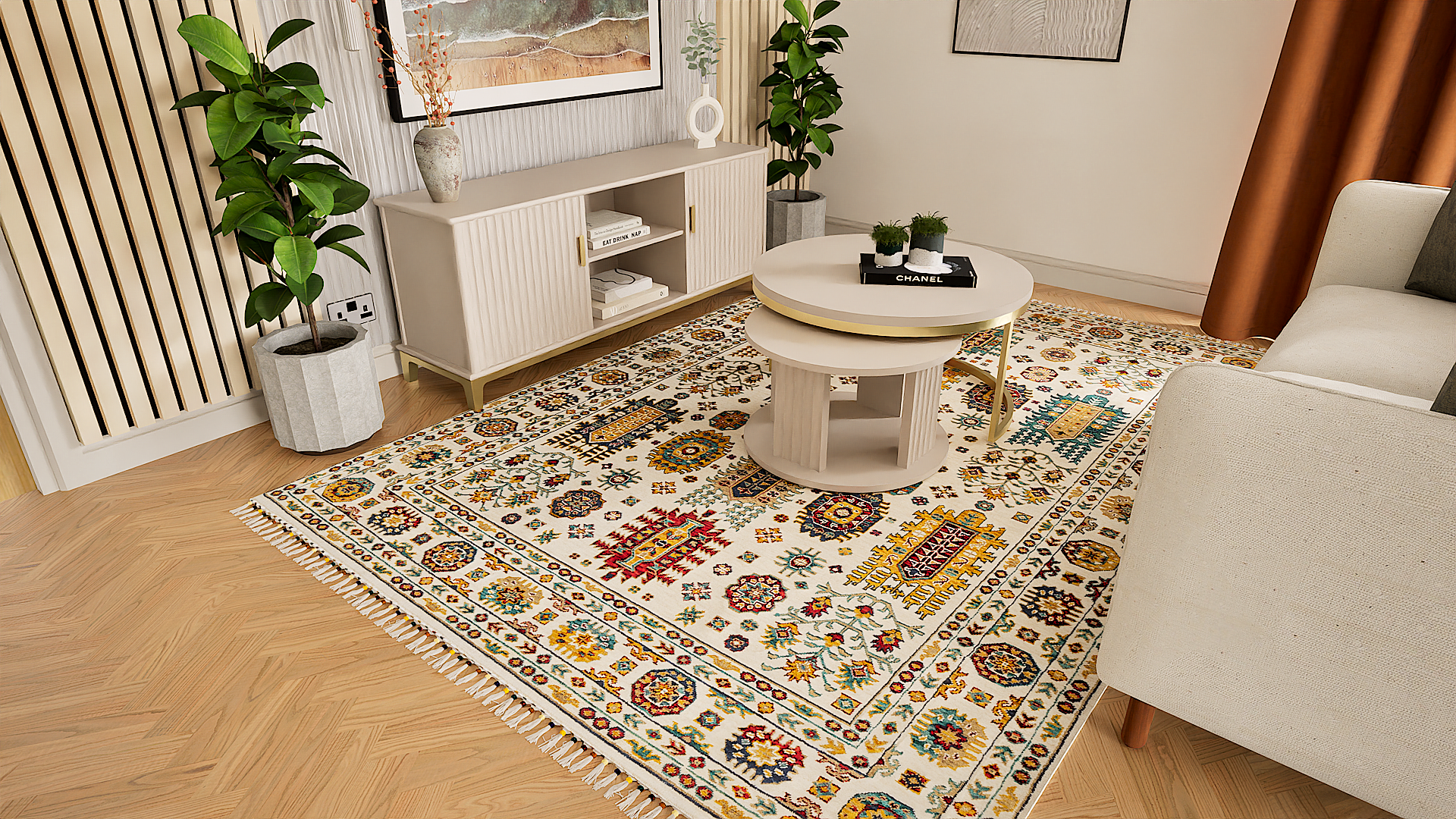Malaki Kazak Ivory Rug