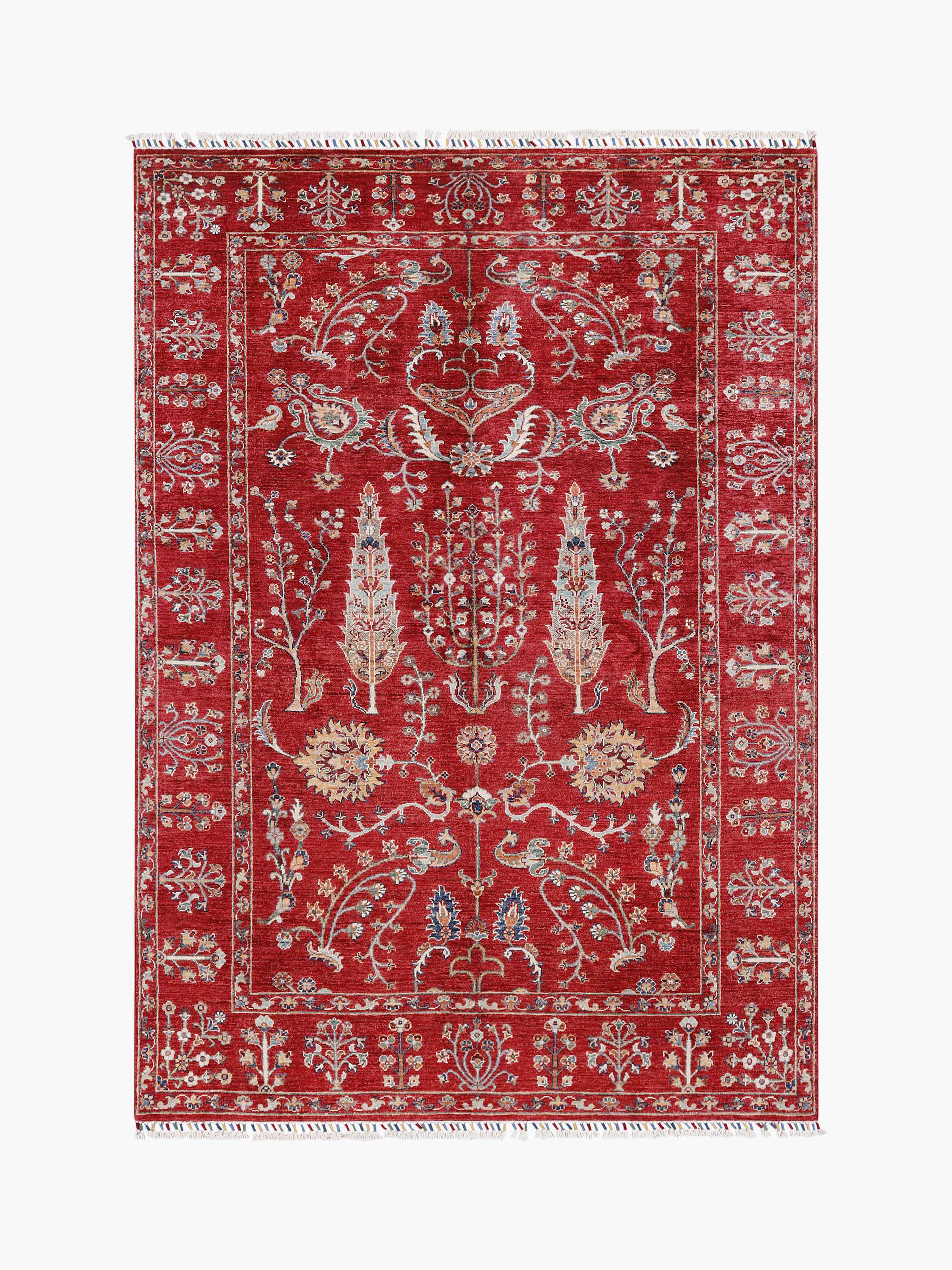 Pictorial Grove Red Rug