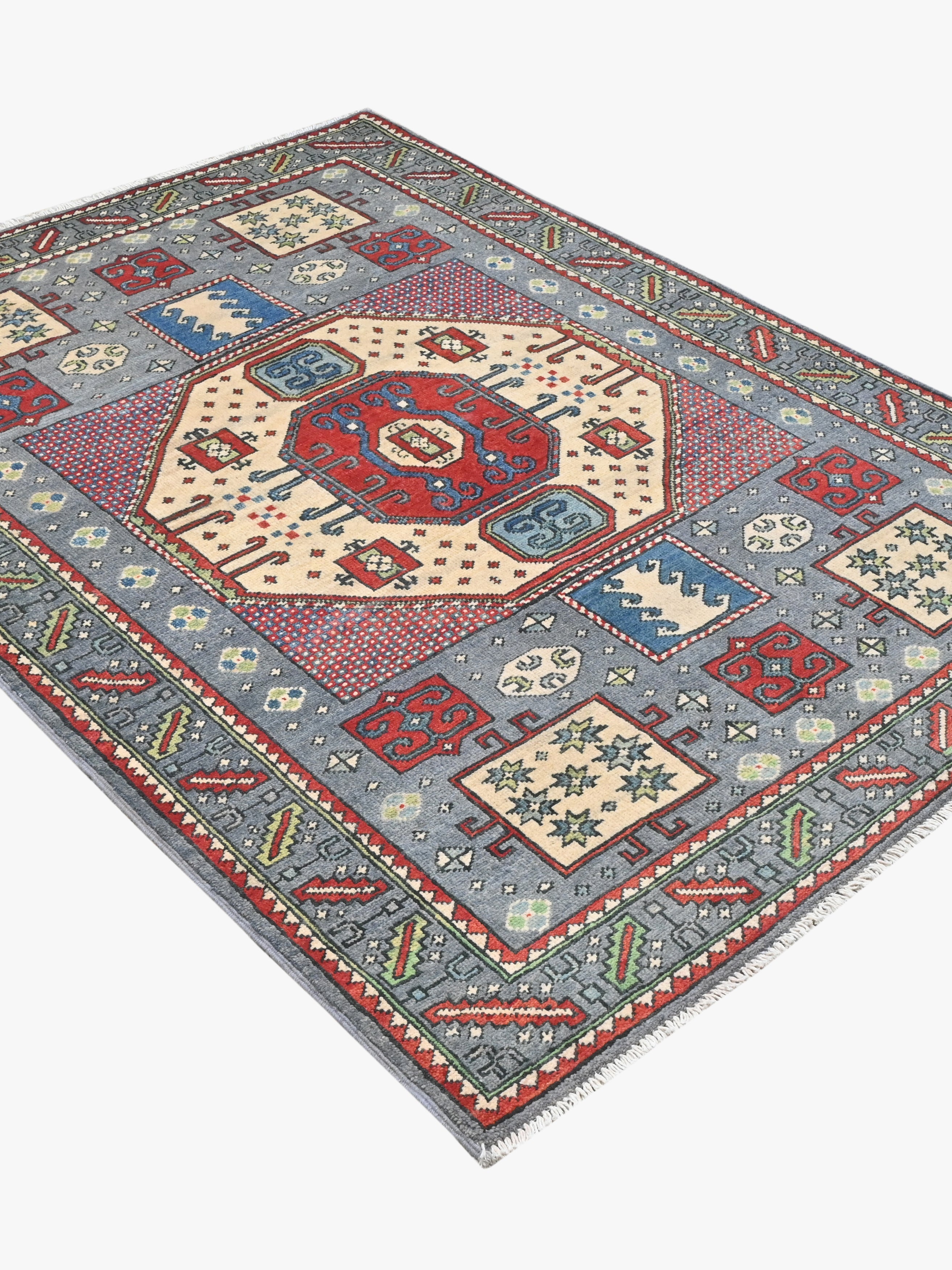 Kazak Grey Rug PC 54337 - 1.65m X 1.25m