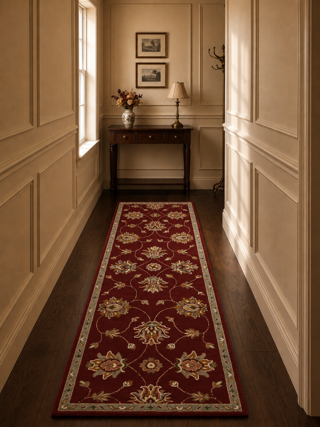 Sarnath Red Runner Rug