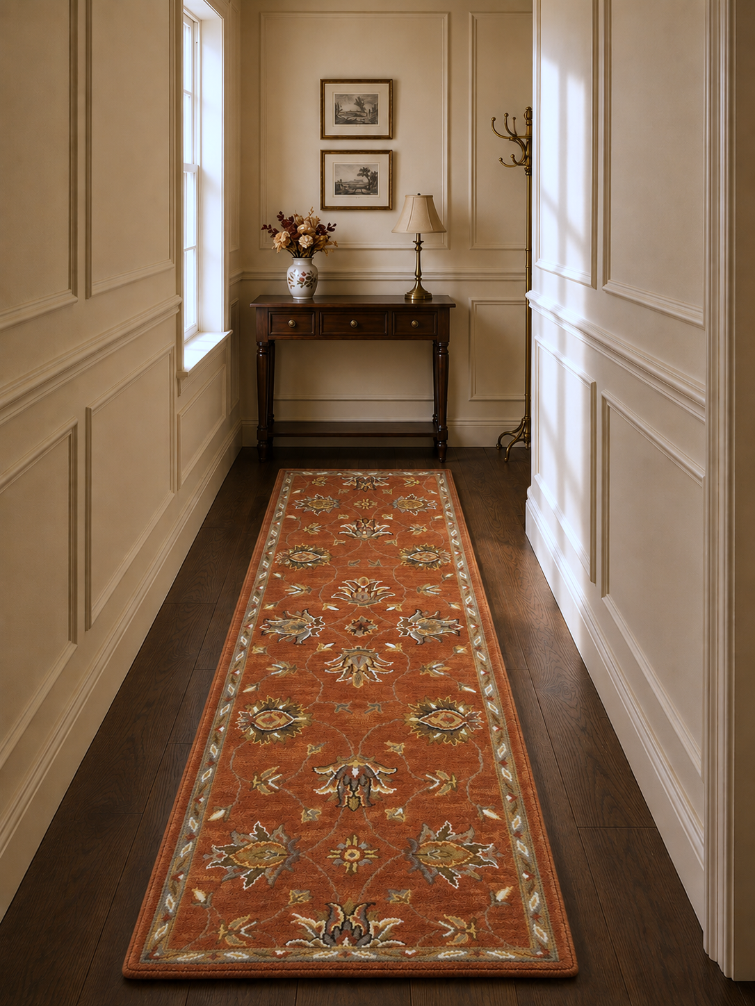 Sarnath Rust Runner Rug