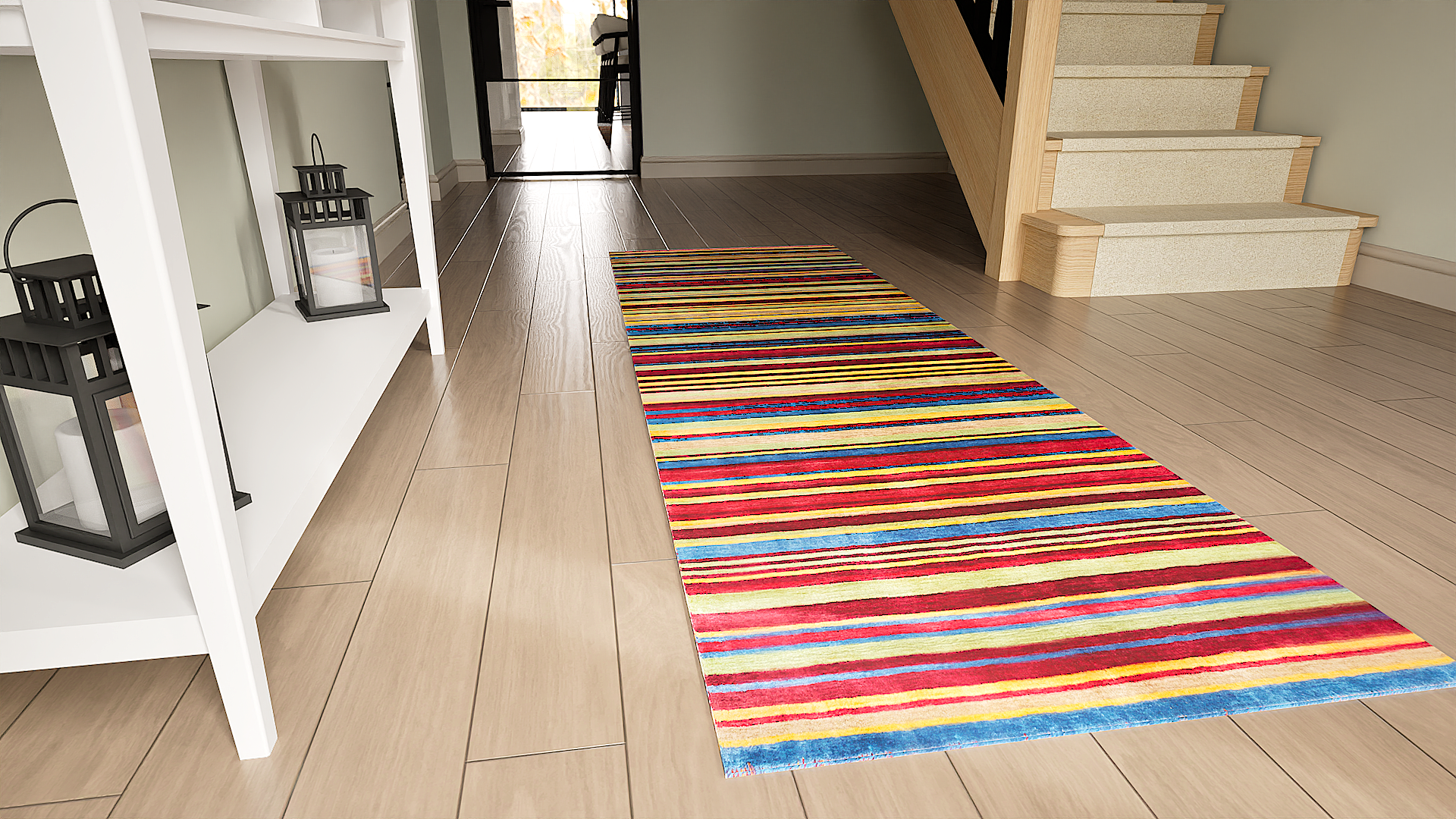 Spice Chilli Stripe Rug
