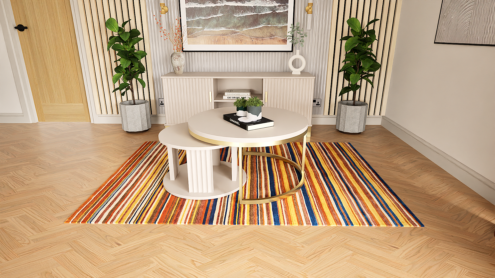 Spice Paprika Stripe Rug