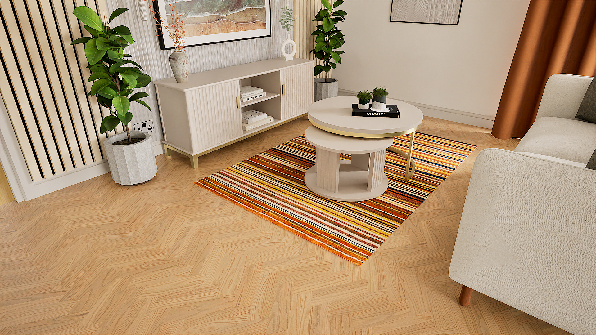 Spice Paprika Stripe Rug