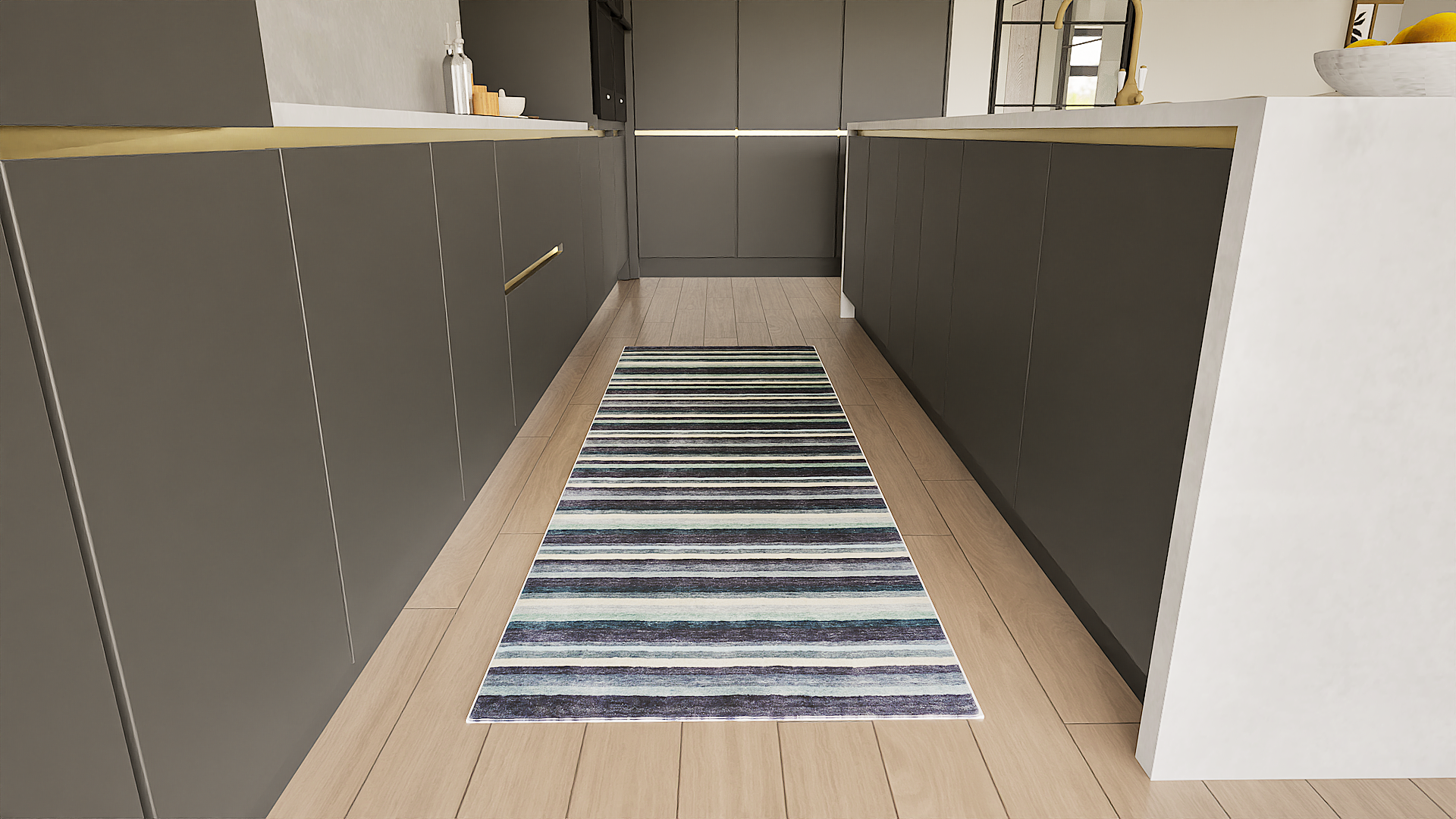 Spice Pepper Runner Stripe Rug