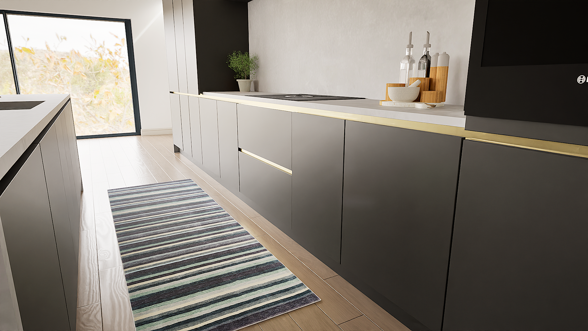 Spice Pepper Runner Stripe Rug