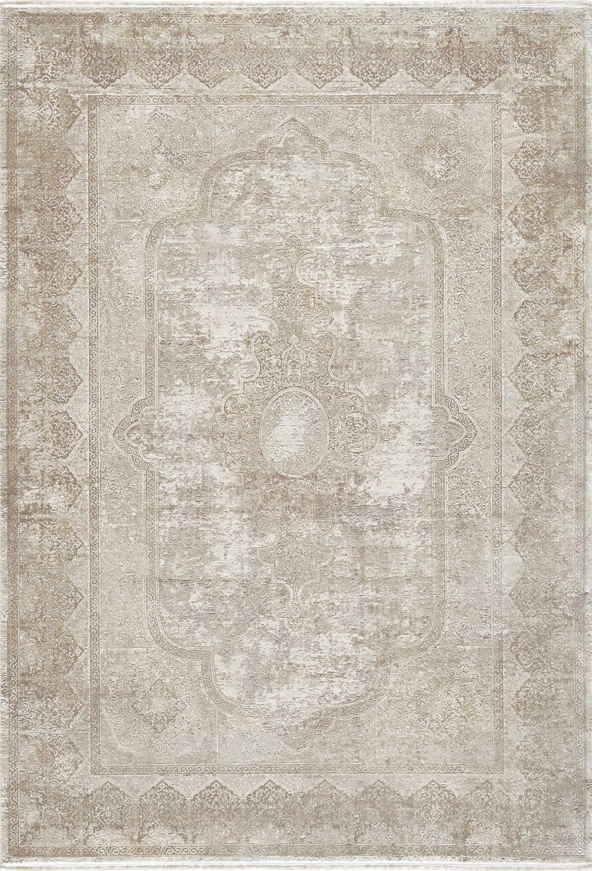 Toros Distressed Medallion Natural Rug