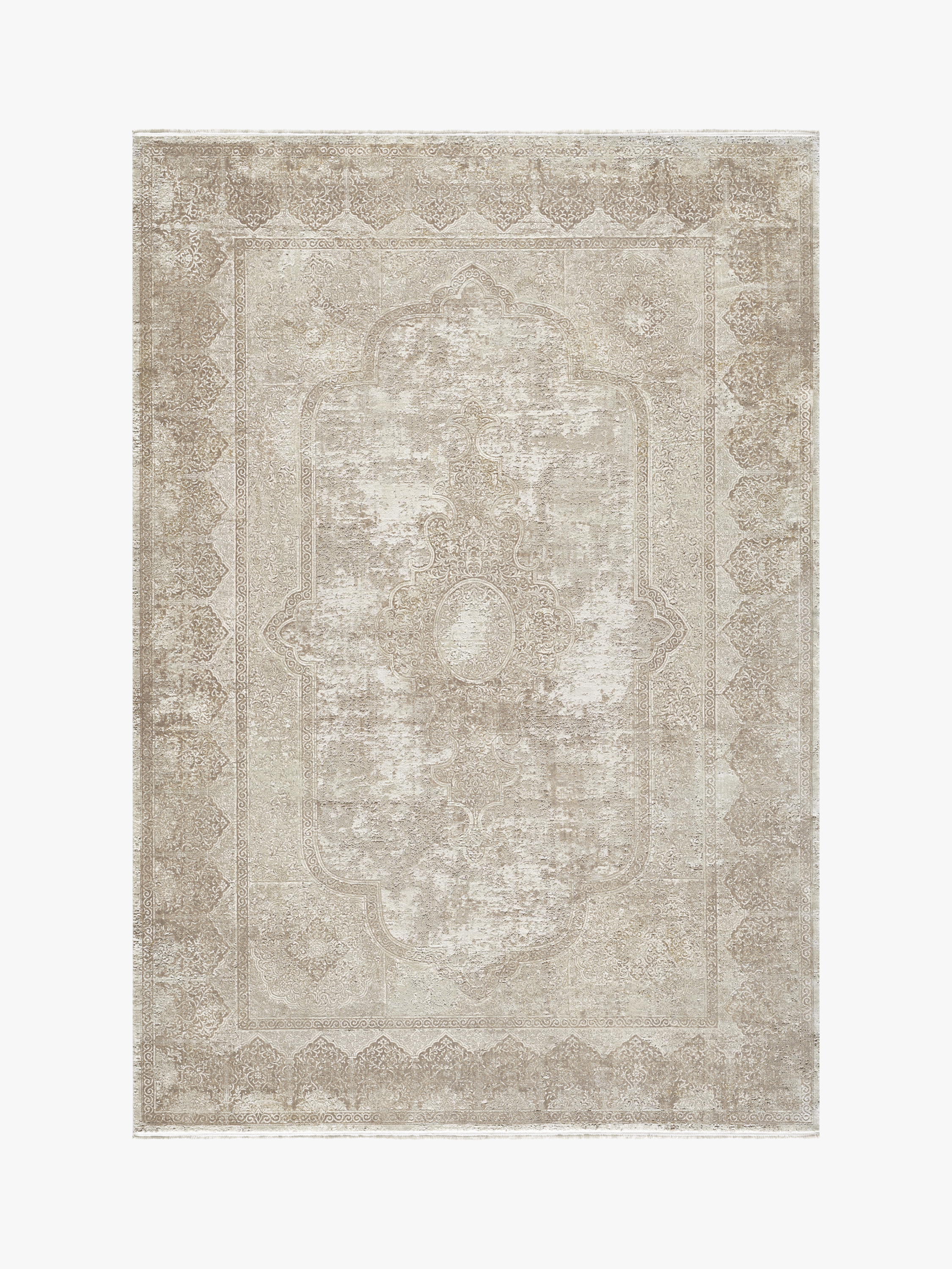 Toros Distressed Medallion Natural Rug