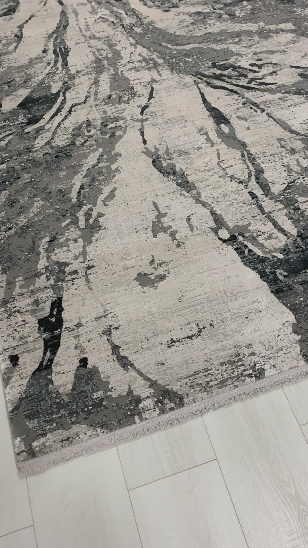 Toros Distressed Abyss Frost Grey Rug