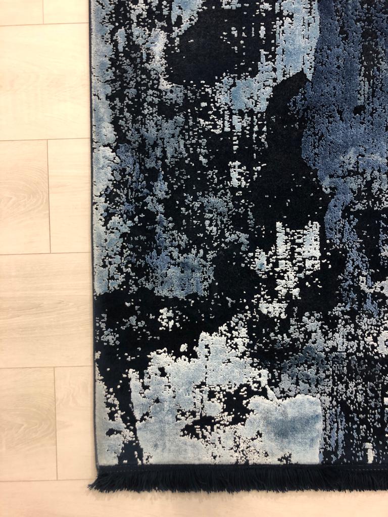 Toros Distressed Abstract Ink Overdyed Rug