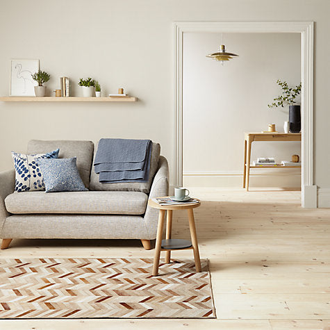 Cow Hide Chevron Natural Rug