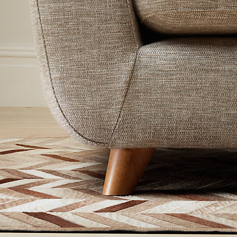 Cow Hide Chevron Natural Rug