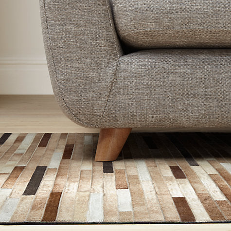 Cow Hide Stripe Natural Rug