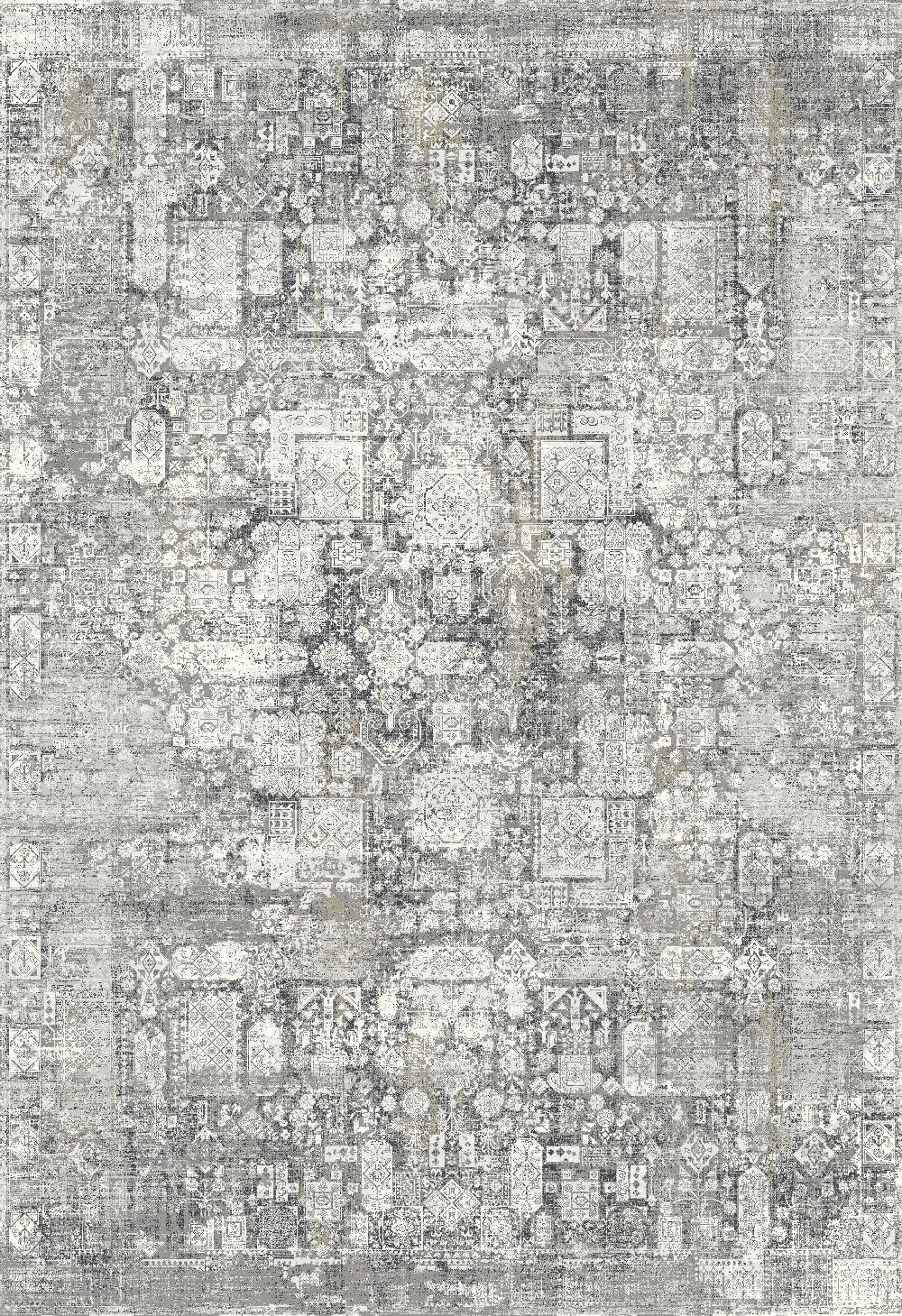 Toros Distressed Grace Frost Grey Rug
