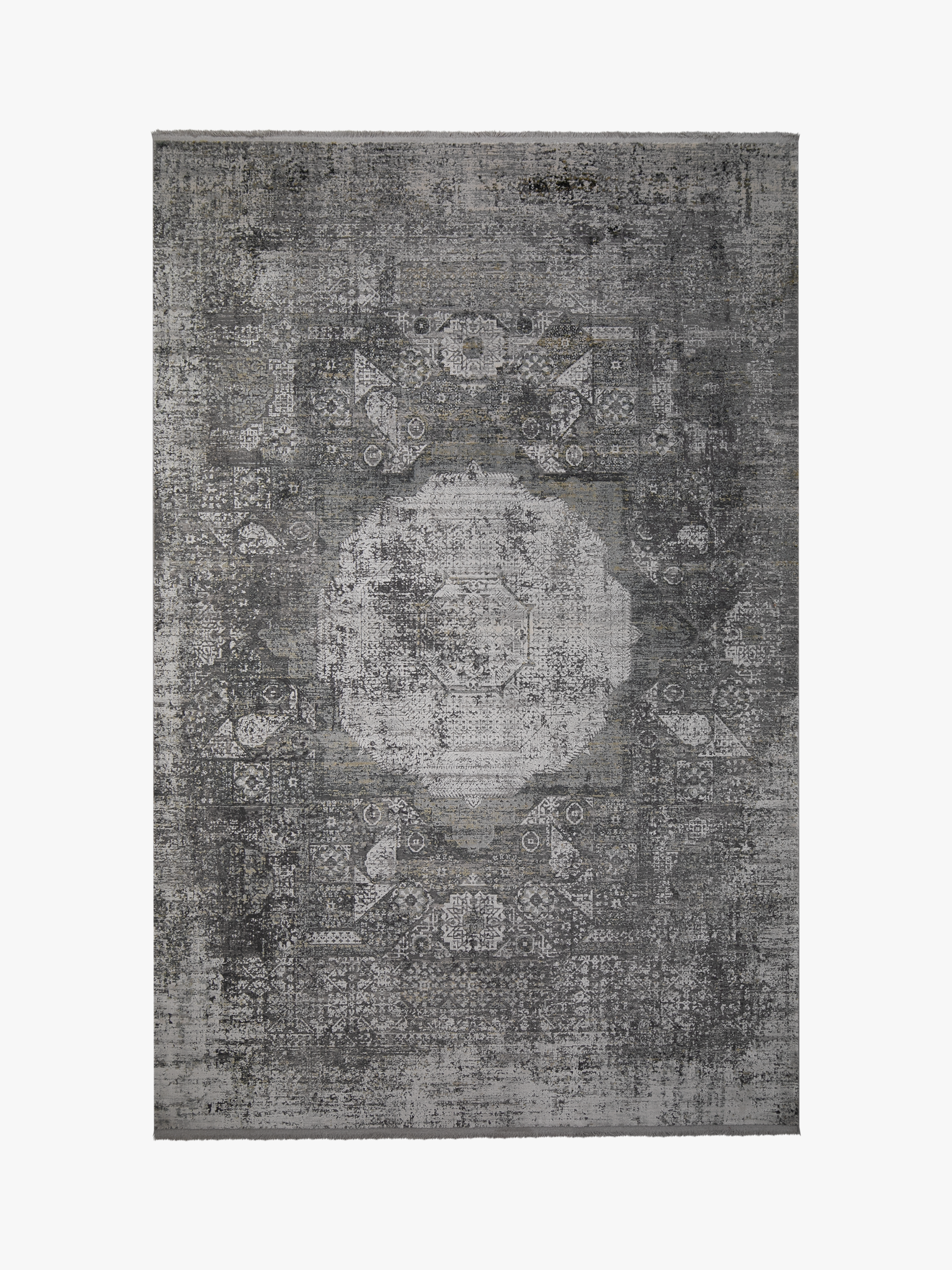 Toros Distressed Mamluk Silver Rug