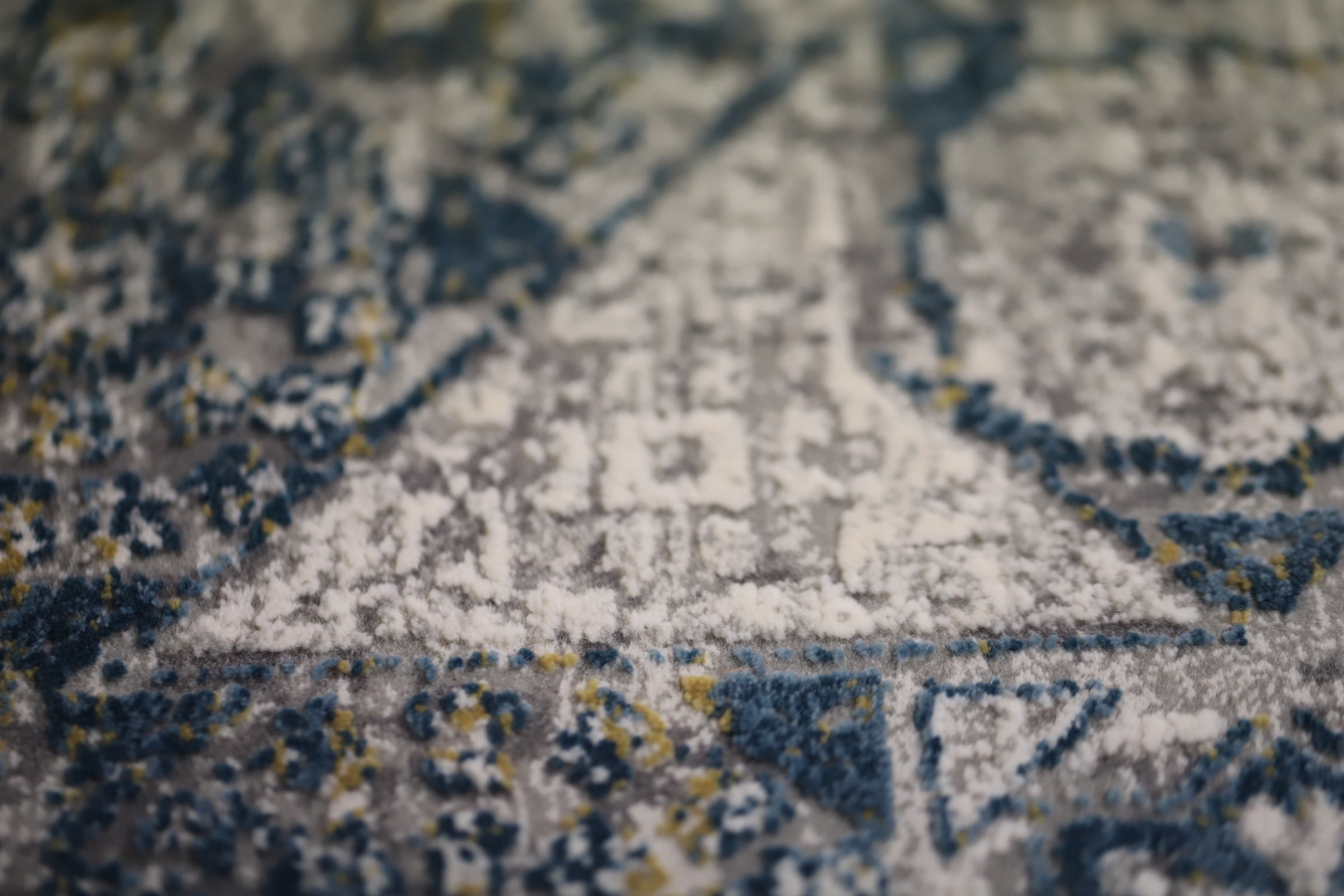 Toros Distressed Mamluk Blue Rug