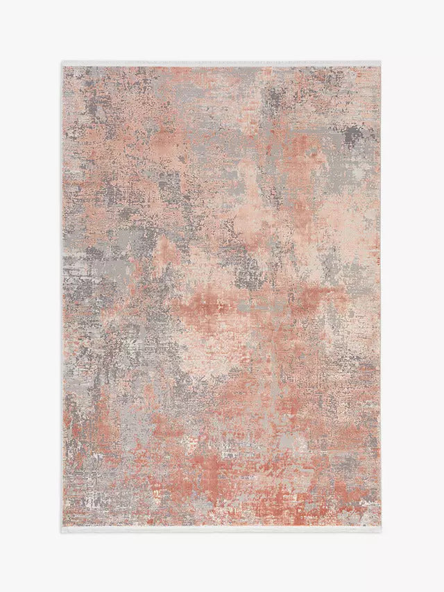 Toros Distressed Ombre Terracotta Pink Rug