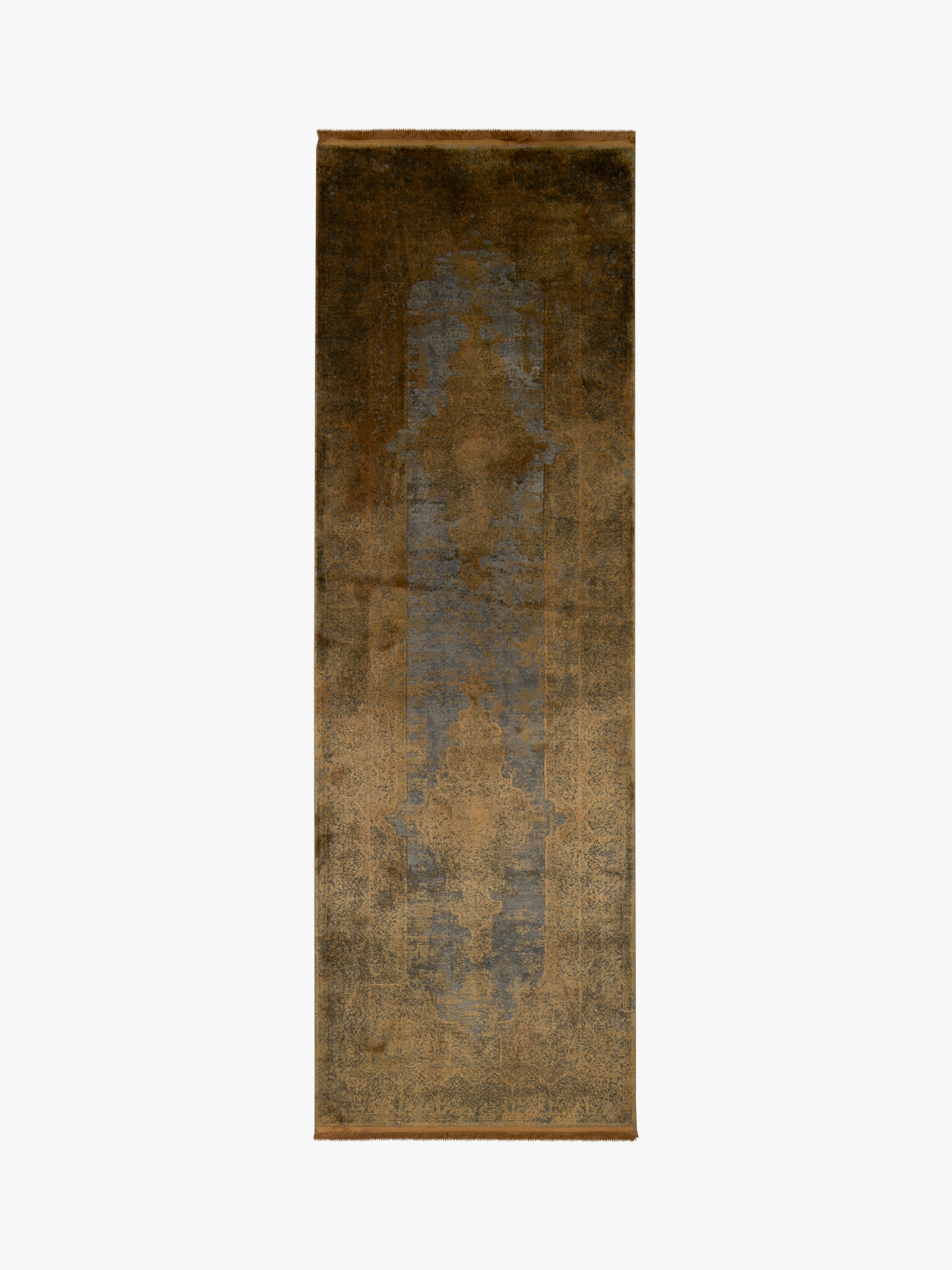 Toros Distressed Medallion Copper Overdyed Rug