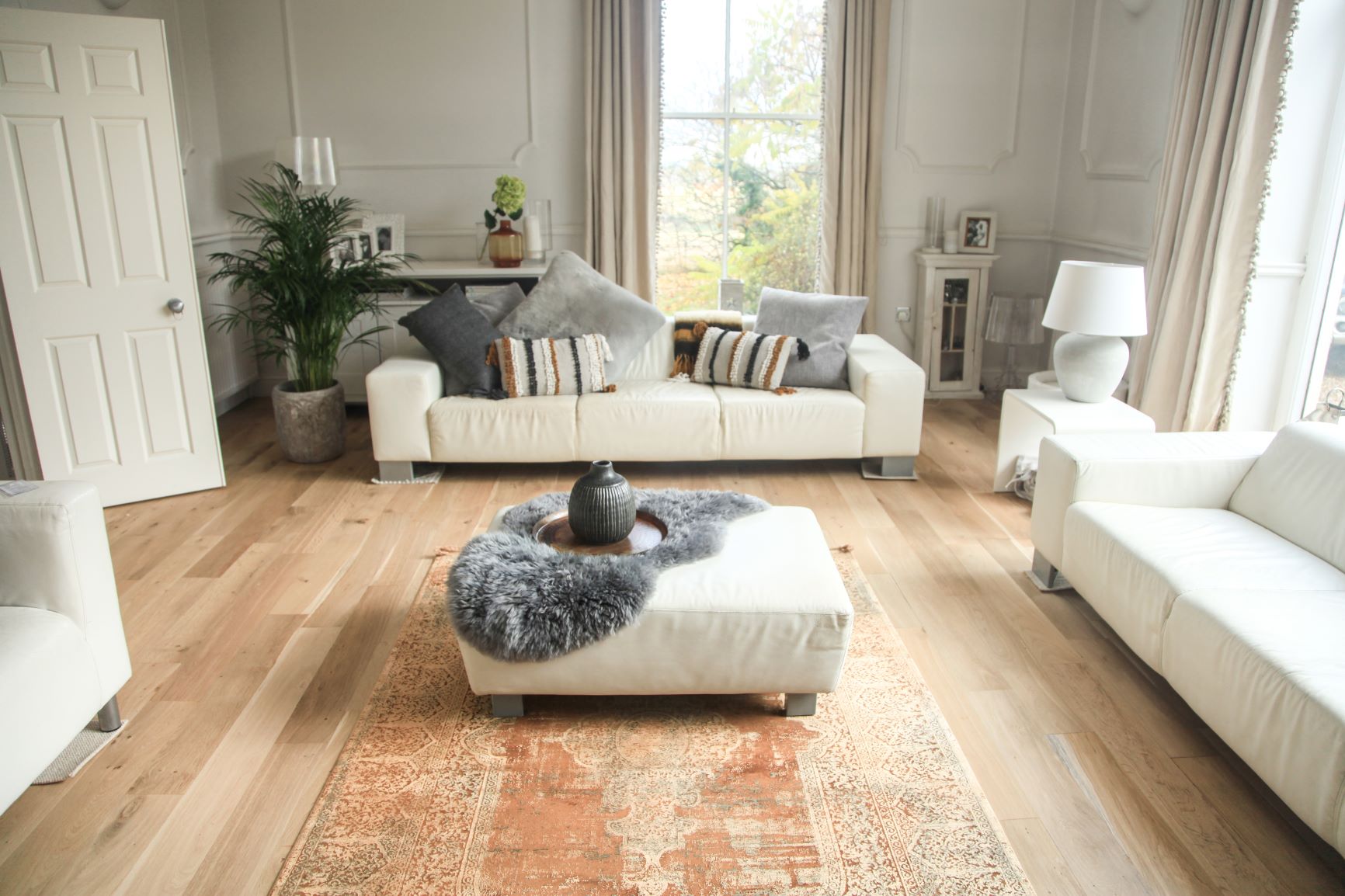 Toros Distressed Medallion Copper Overdyed Rug